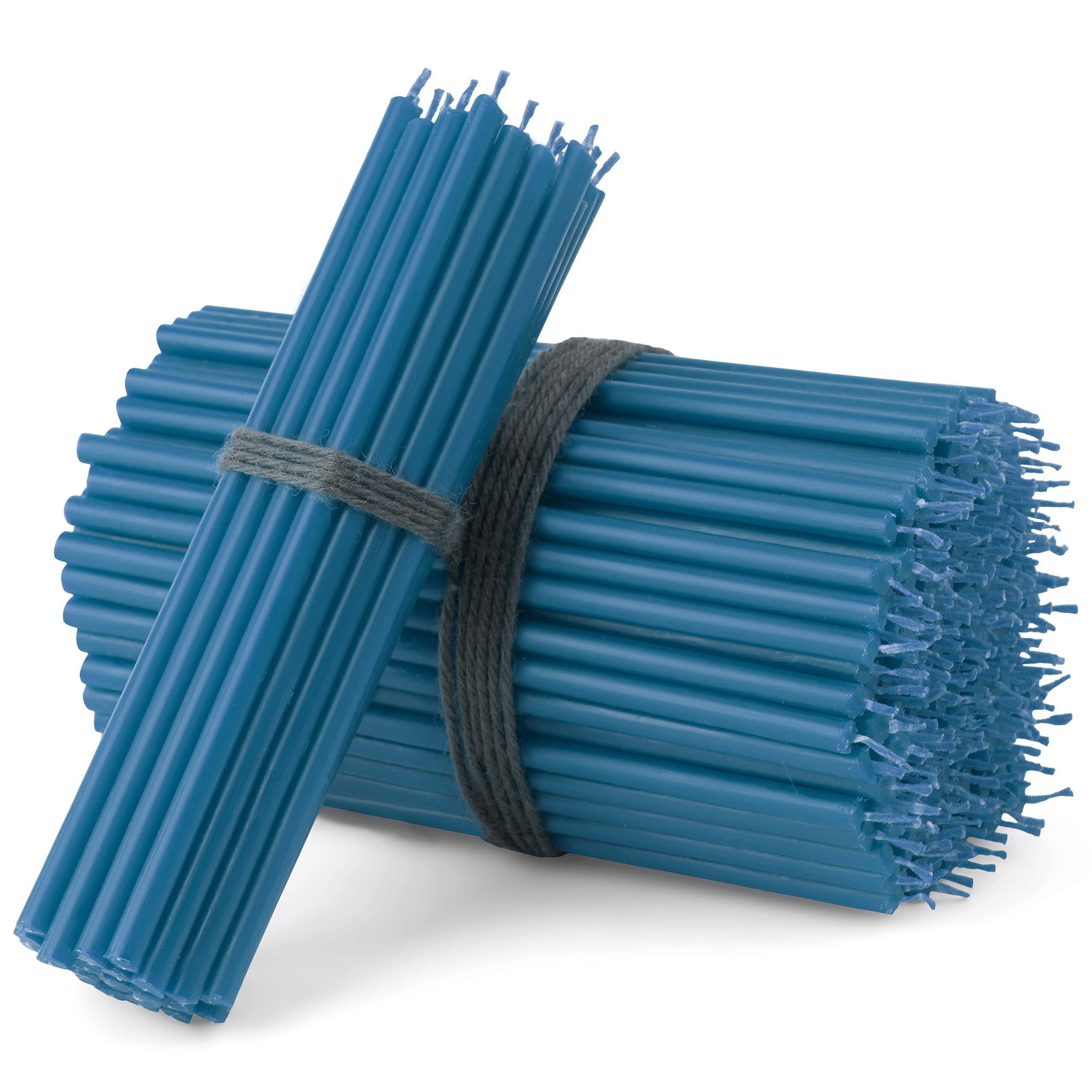 NKlaus Stabkerzen hellblau 16 cm 50 Stück Paraffin
