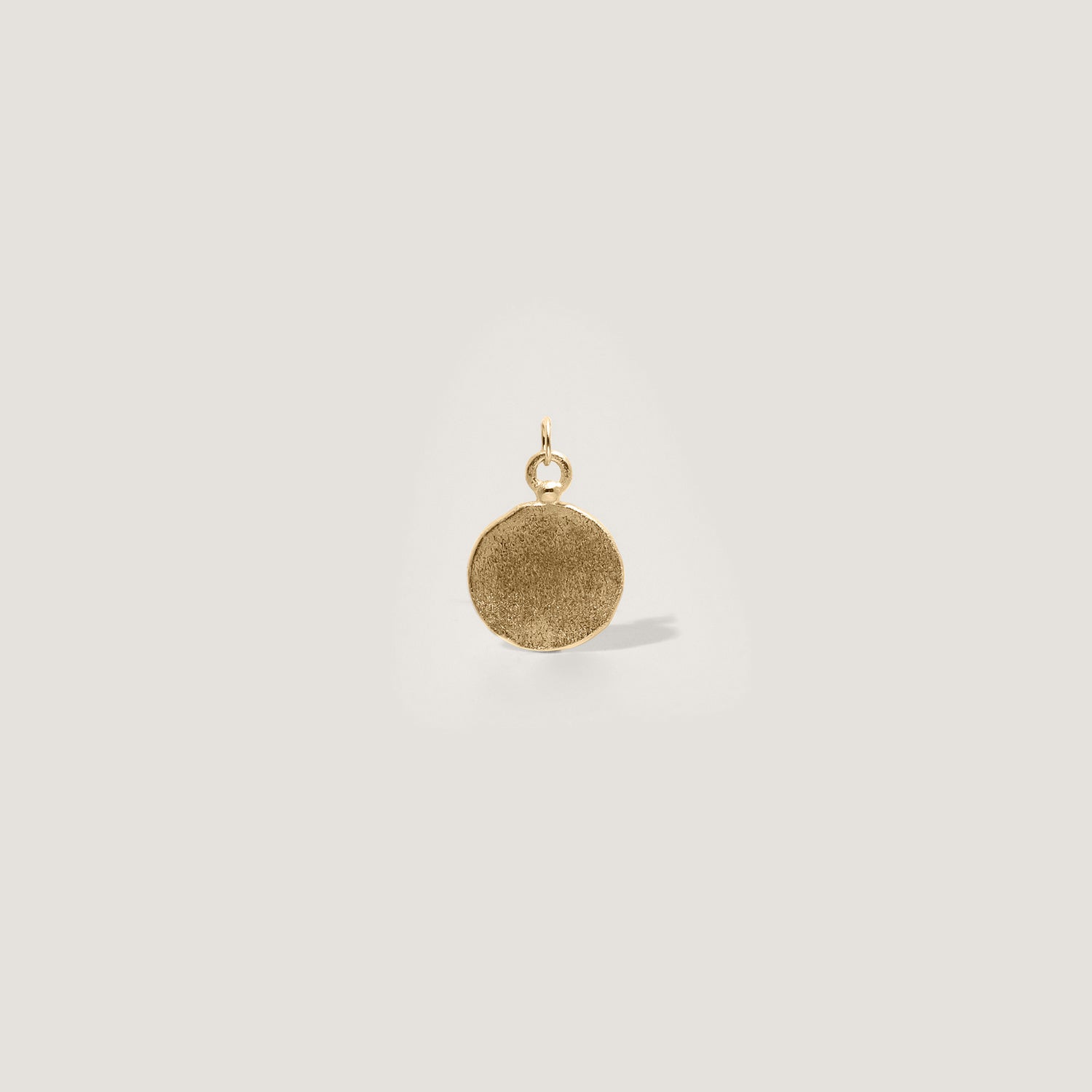 Stilnest Fluid Medallion Anhänger 585 Gold matt Massivgold