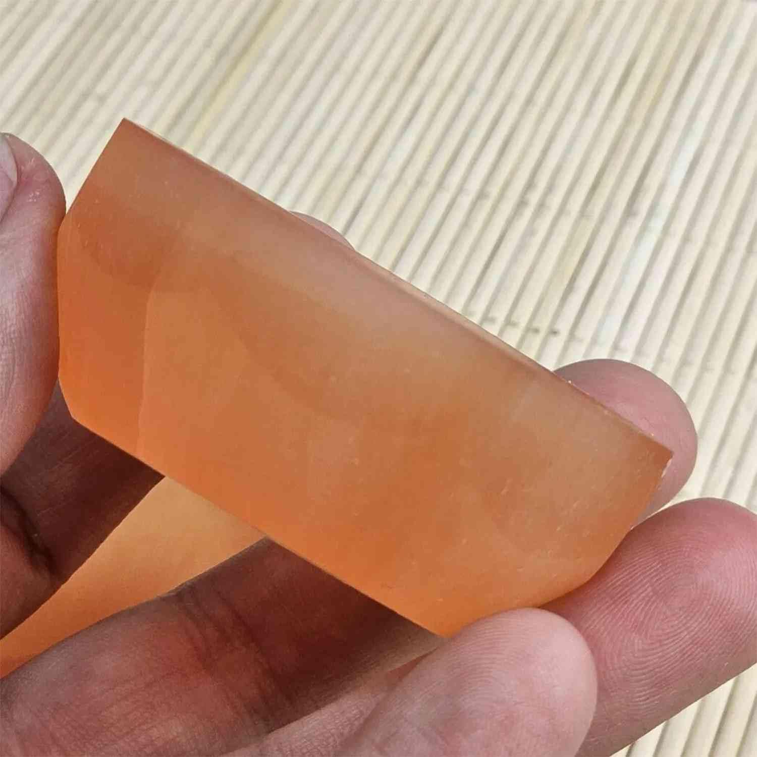 NKlaus Healing Crystals Selenit-Schale 6x6cm Pfirsich