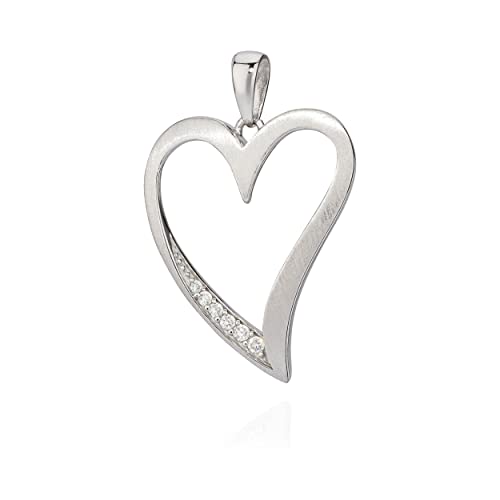 NKlaus Jewellery Herz Anhänger 9776 925 Silber 21x20mm Zirkonia