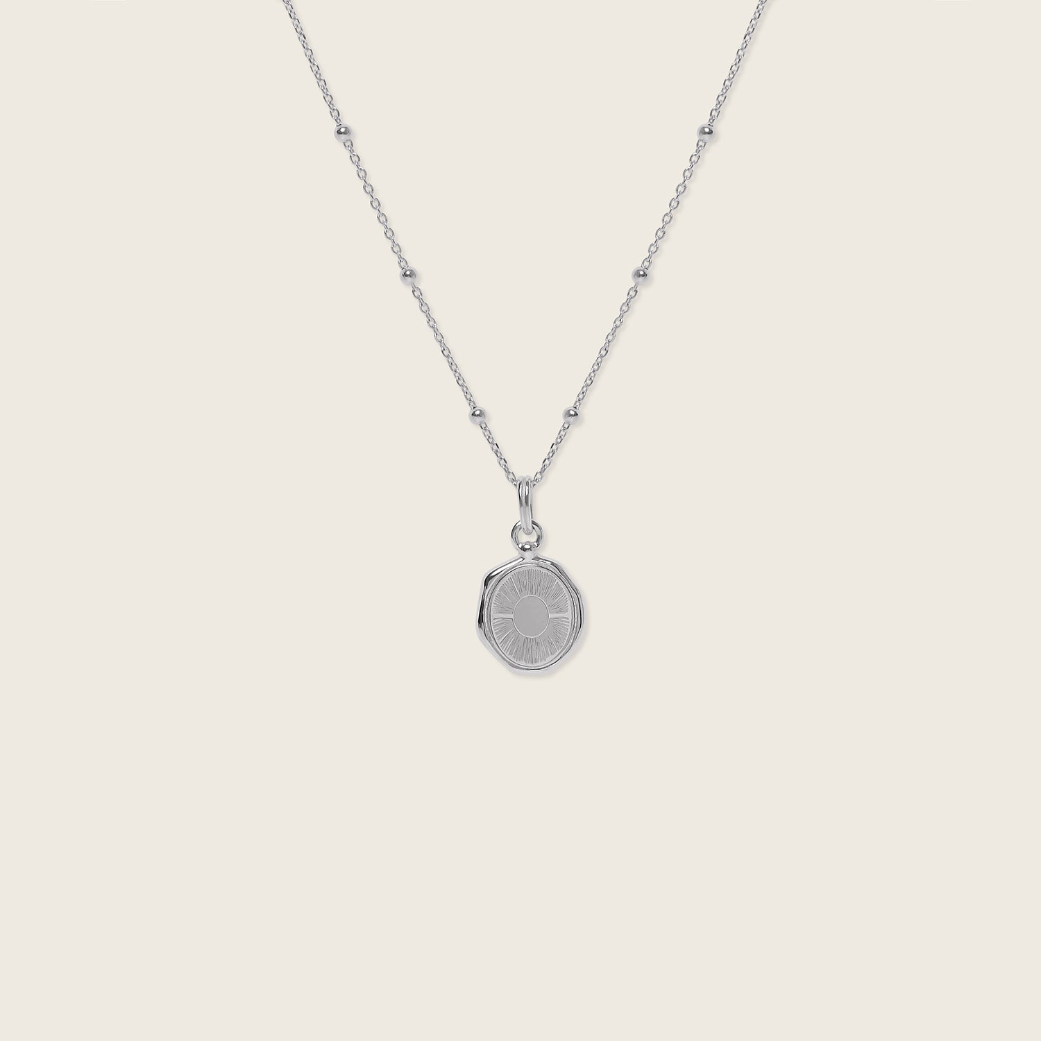 Stilnest Sun Seal Kette Halskette Gold Vermeil 45cm