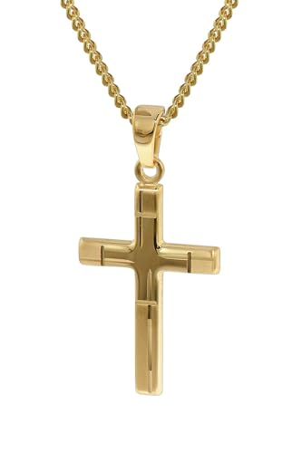 trendor Halsketten Kreuz 333 Gold 60 cm Kette