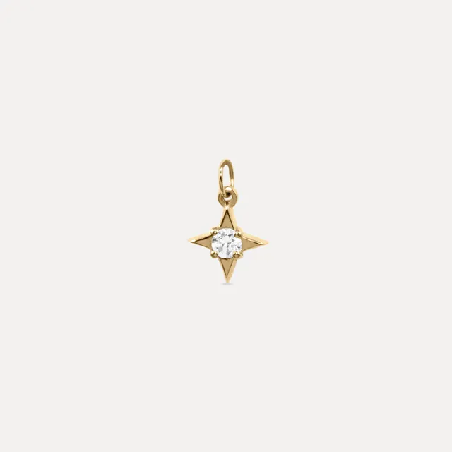 Stilnest Diamant Stella Star Anhänger 585 Gold 14k Massivgold