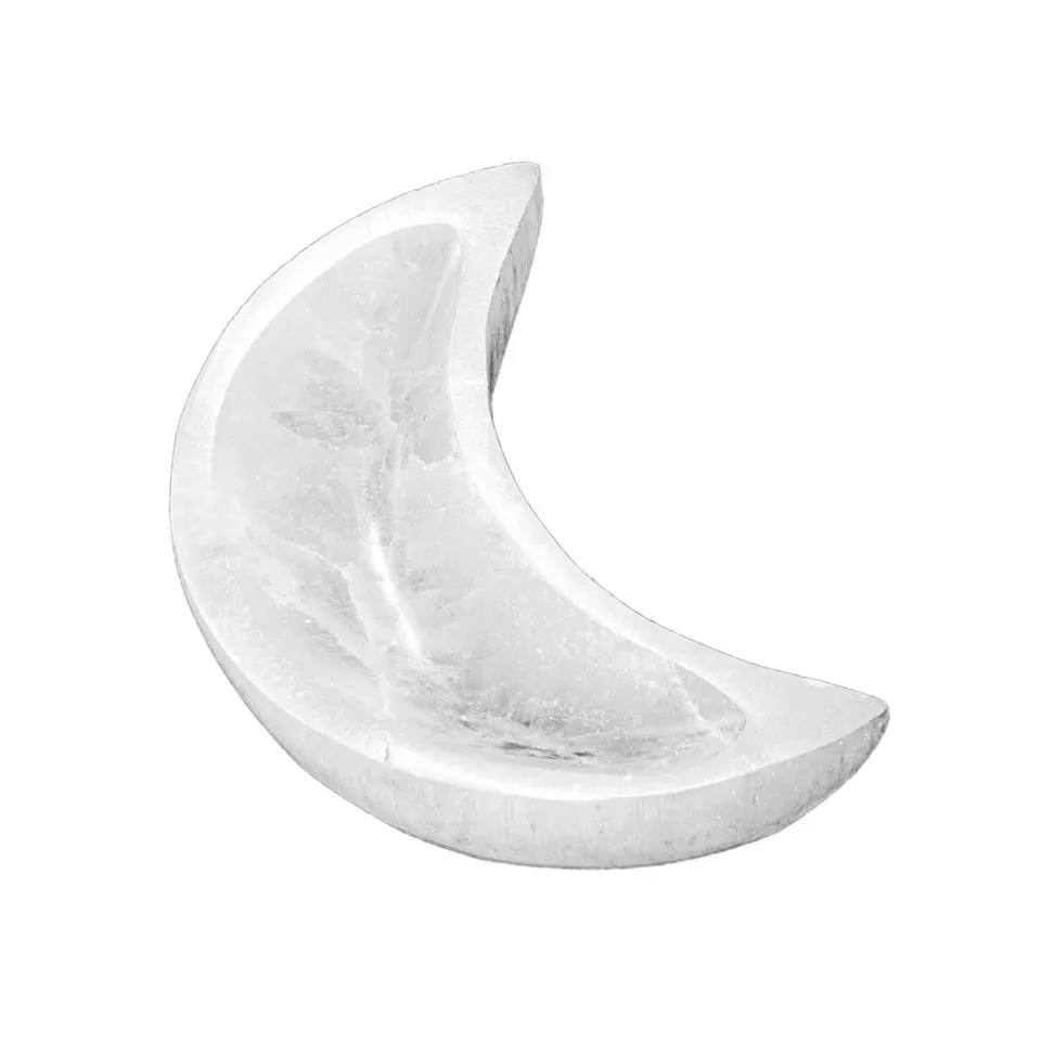 NKlaus Healing Crystals Selenit-Schale Halbmond 10,5 cm