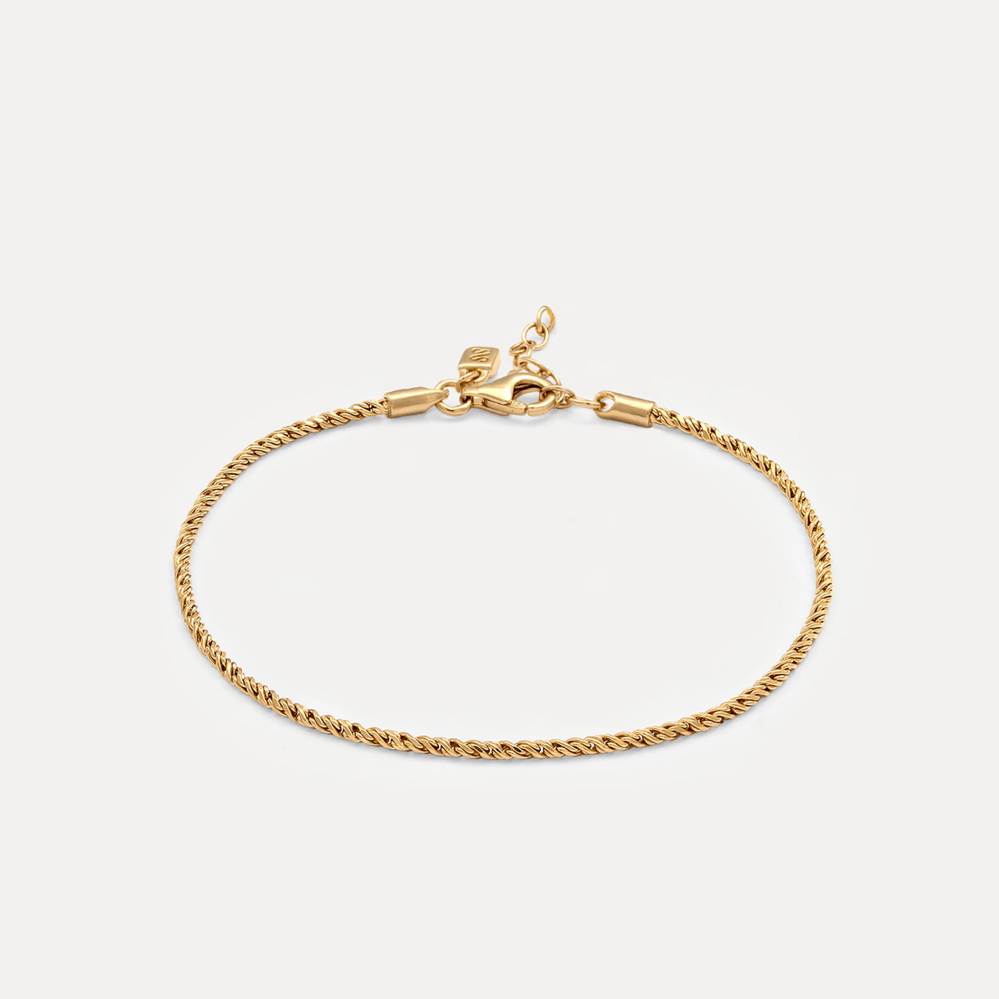 Stilnest Spiral Chain Armband 17+2cm Gold Vermeil