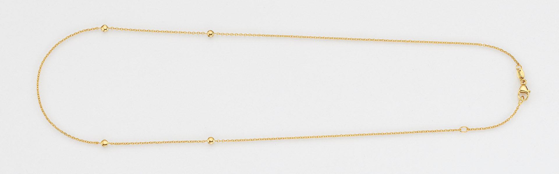Eugen Rühle Collier Ankerkette 4 Goldlinsen 590 Weißgold 42 cm