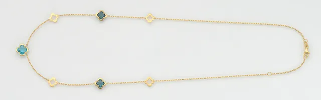 Eugen Rühle Colliers 37.4900.011-190 Collier 750 Gelbgold Blautopas