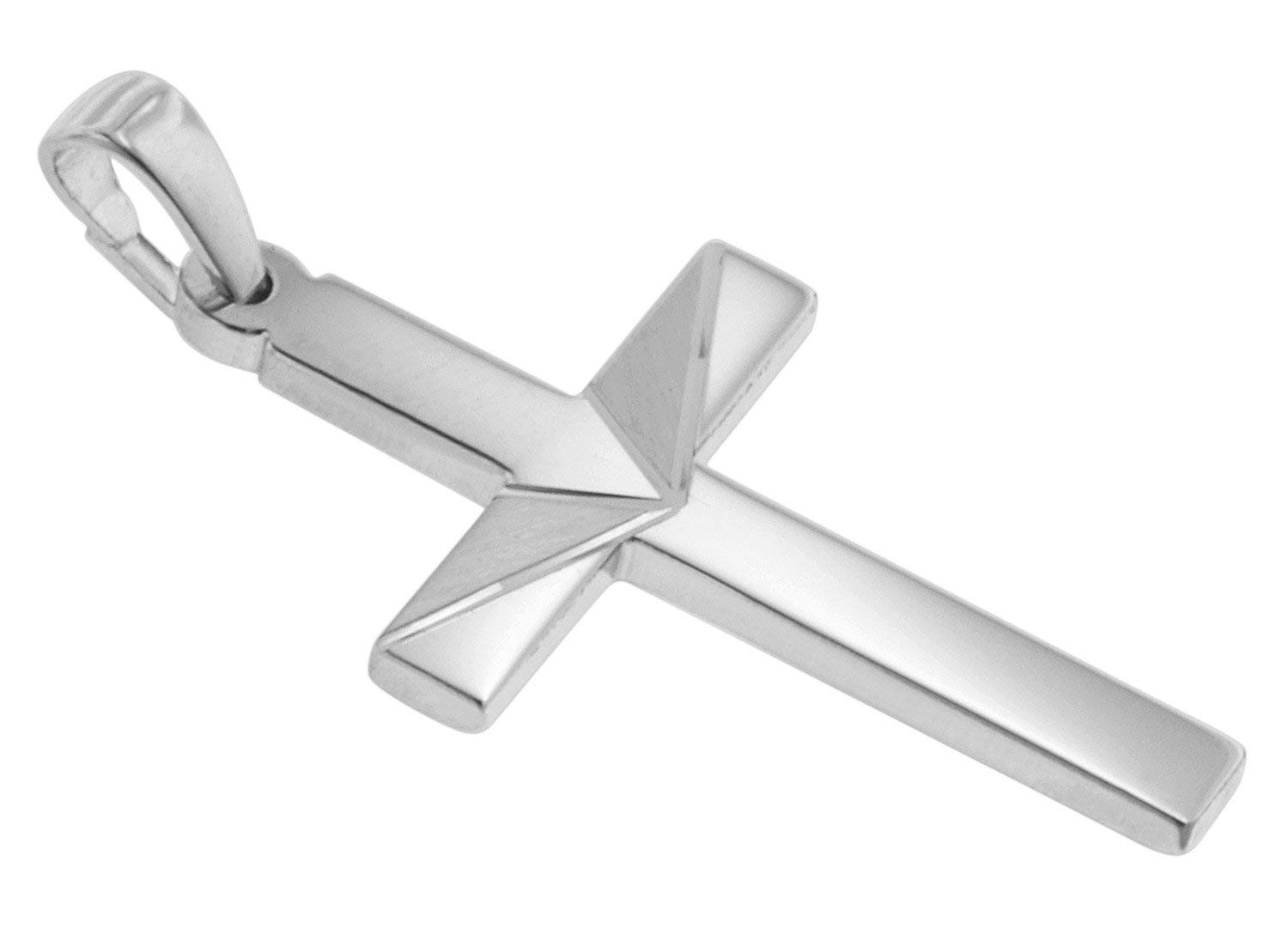 trendor Halsketten Kreuz Anhänger Silber 925 Kette 45 cm Herren