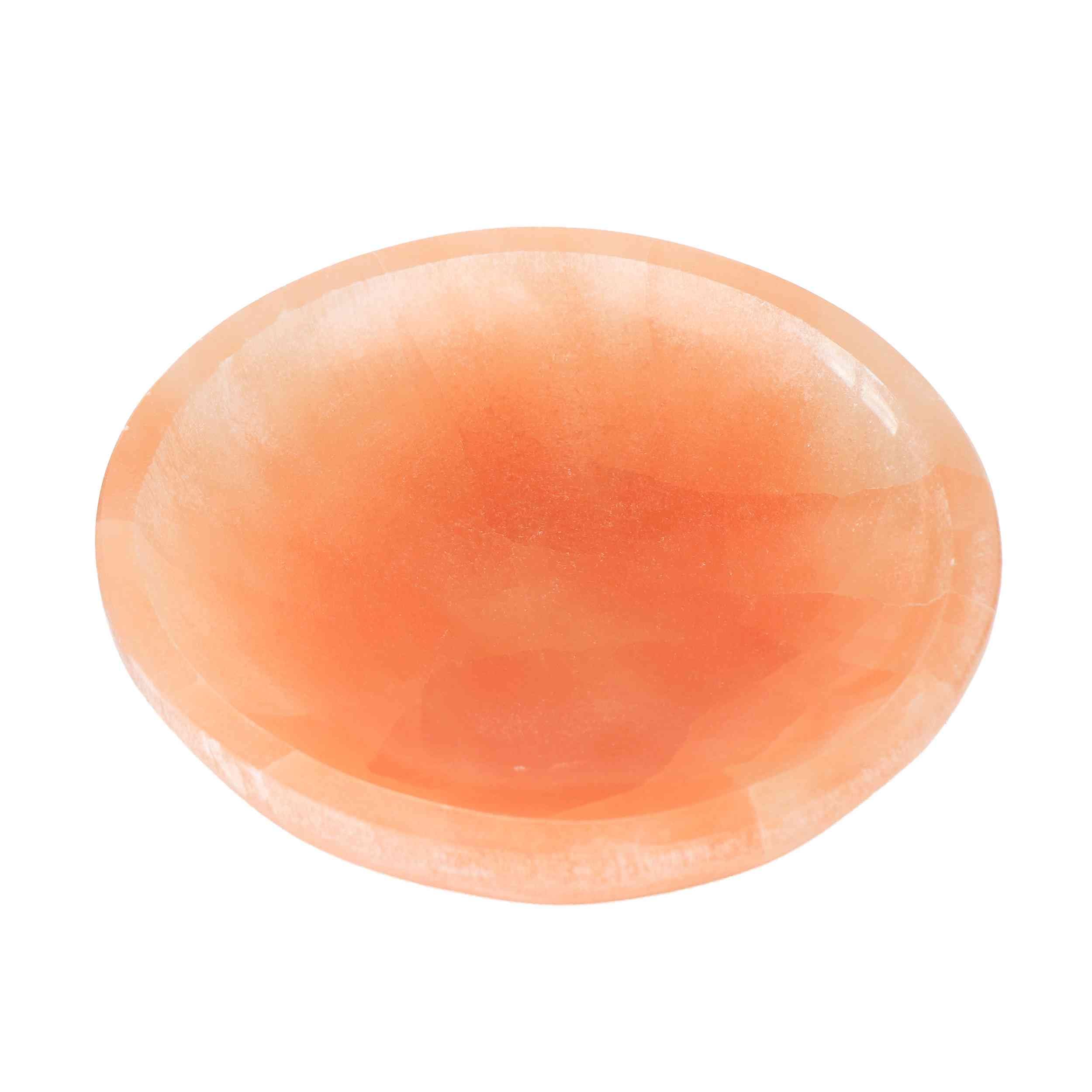 NKlaus Healing Crystals Orange Selenit Schale 19 cm Ladeschale