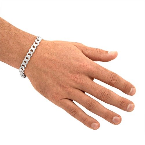 JEWLIX Panzerarmbänder Herren Panzerarmband 925 Silber 19cm