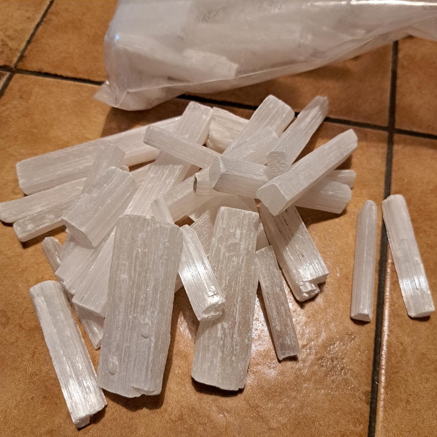 NKlaus Healing Crystals Selenit Rohstäbchen 900 g Meditation