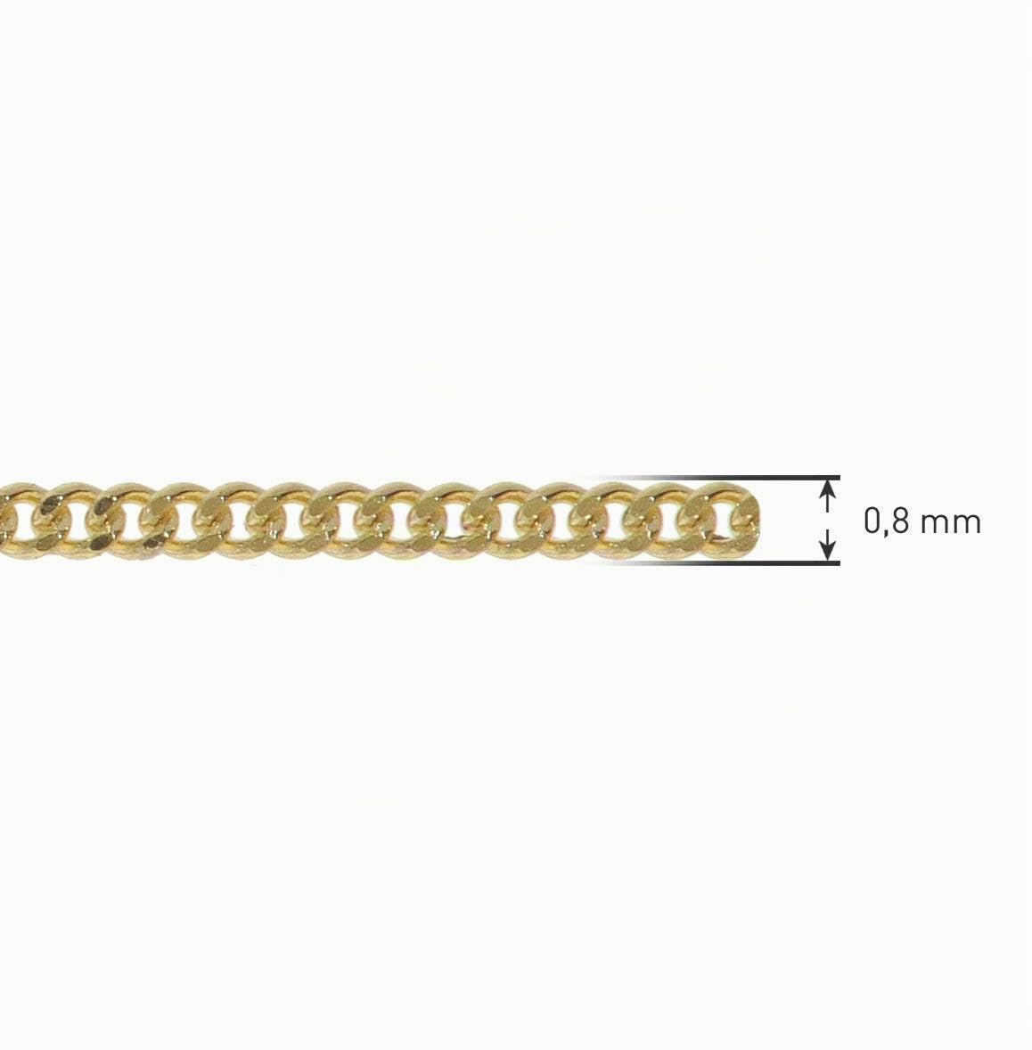 trendor Panzerkette 585 Gold 0,8 mm Halskette 42 cm