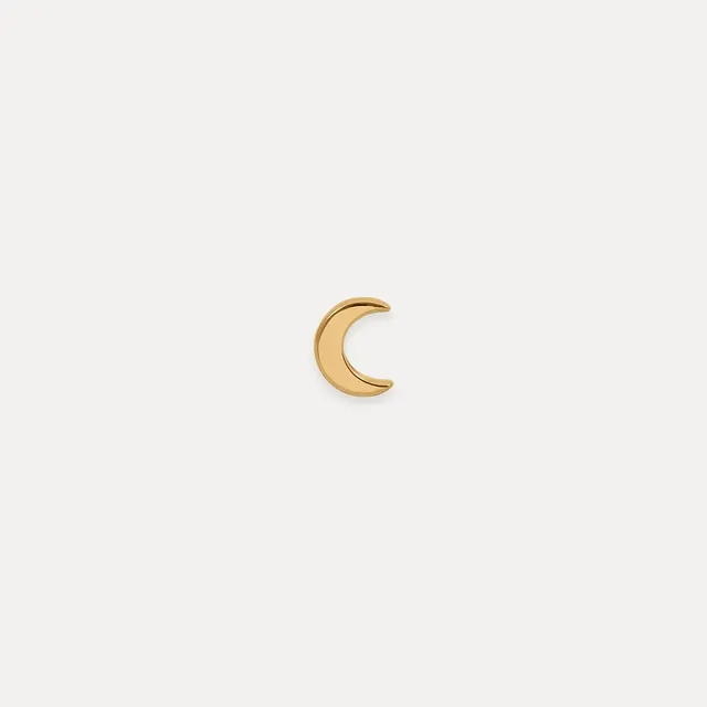 Stilnest Earrings Moonchild Ohrstecker Single 24k Gold