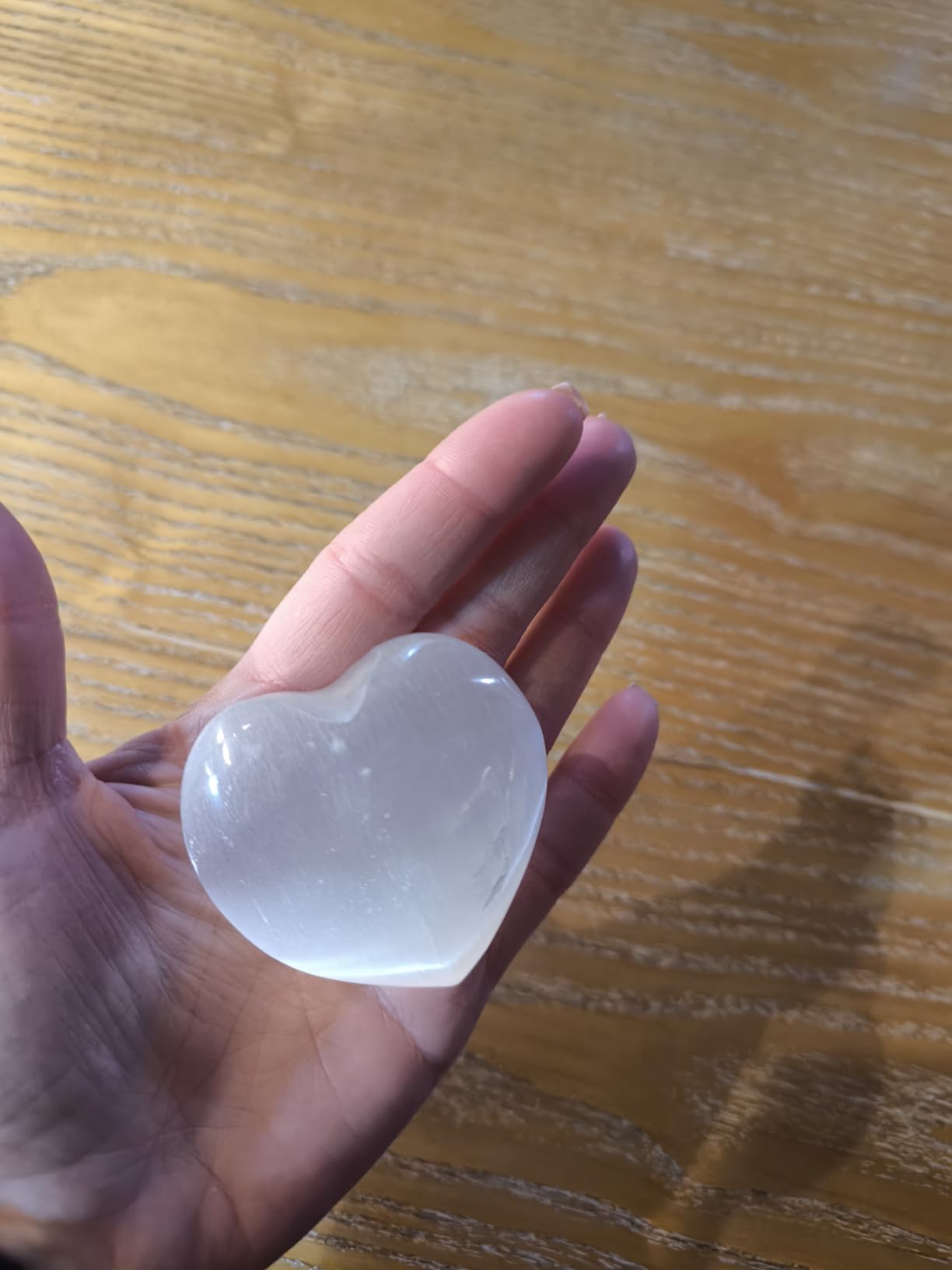 NKlaus HEALING CRYSTALS Selenit-Herz Heilstein 5,5 cm 1 Stück