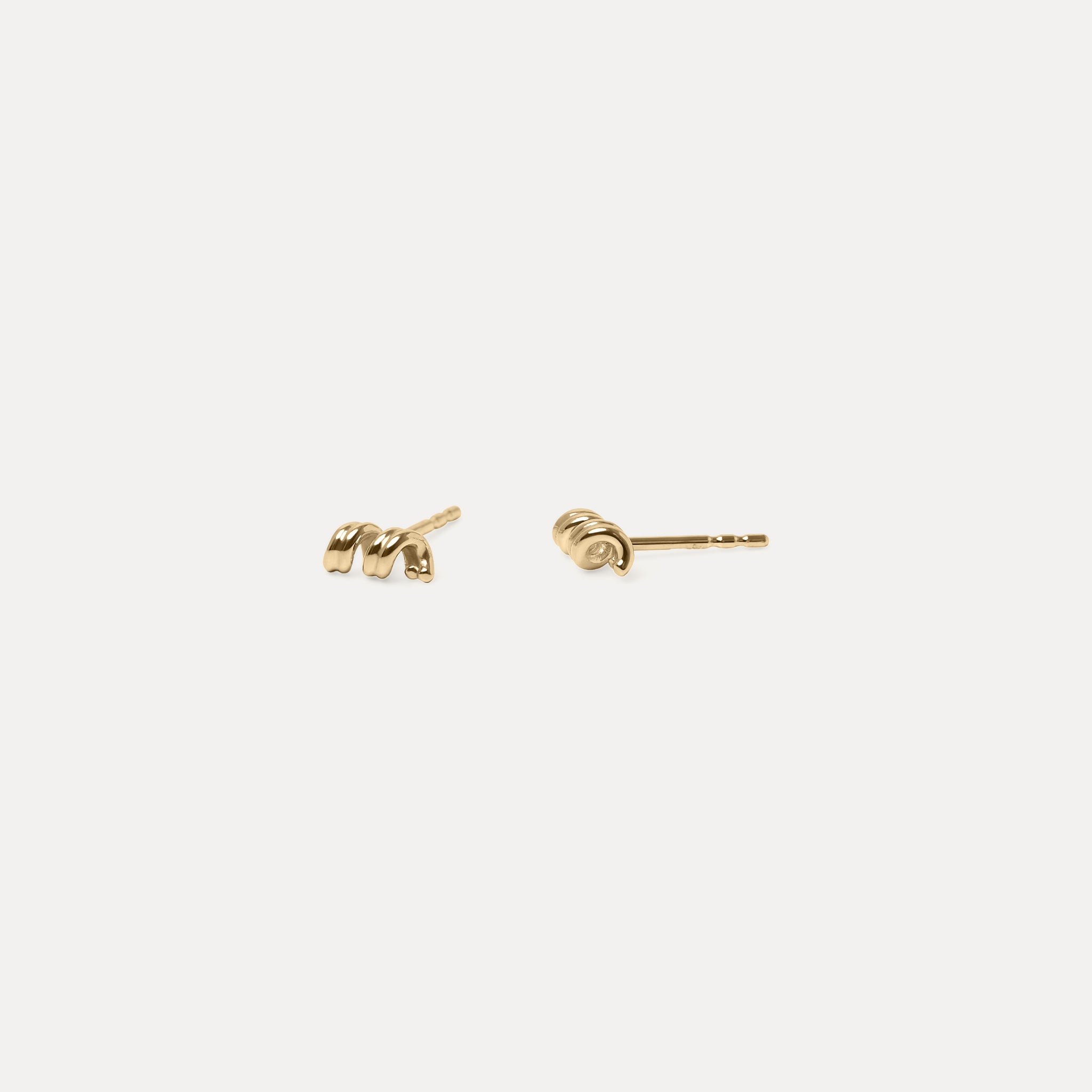 Stilnest Spiral Ohrstecker 585 Gold Ohrringe 14k Massivgold