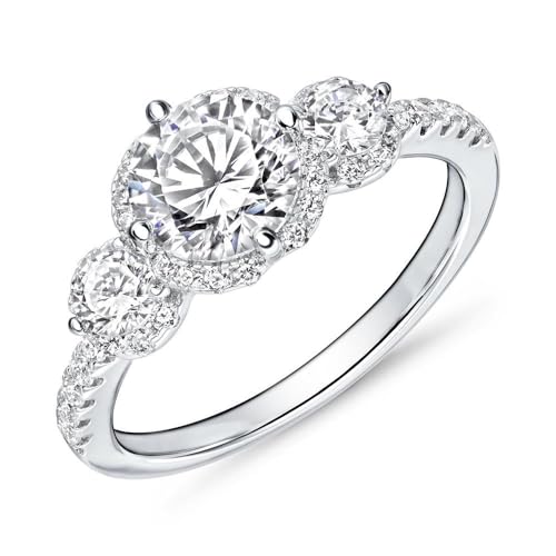 JEWLIX Verlobungsring 925 Silber Zirkonia Größe 60 Damen