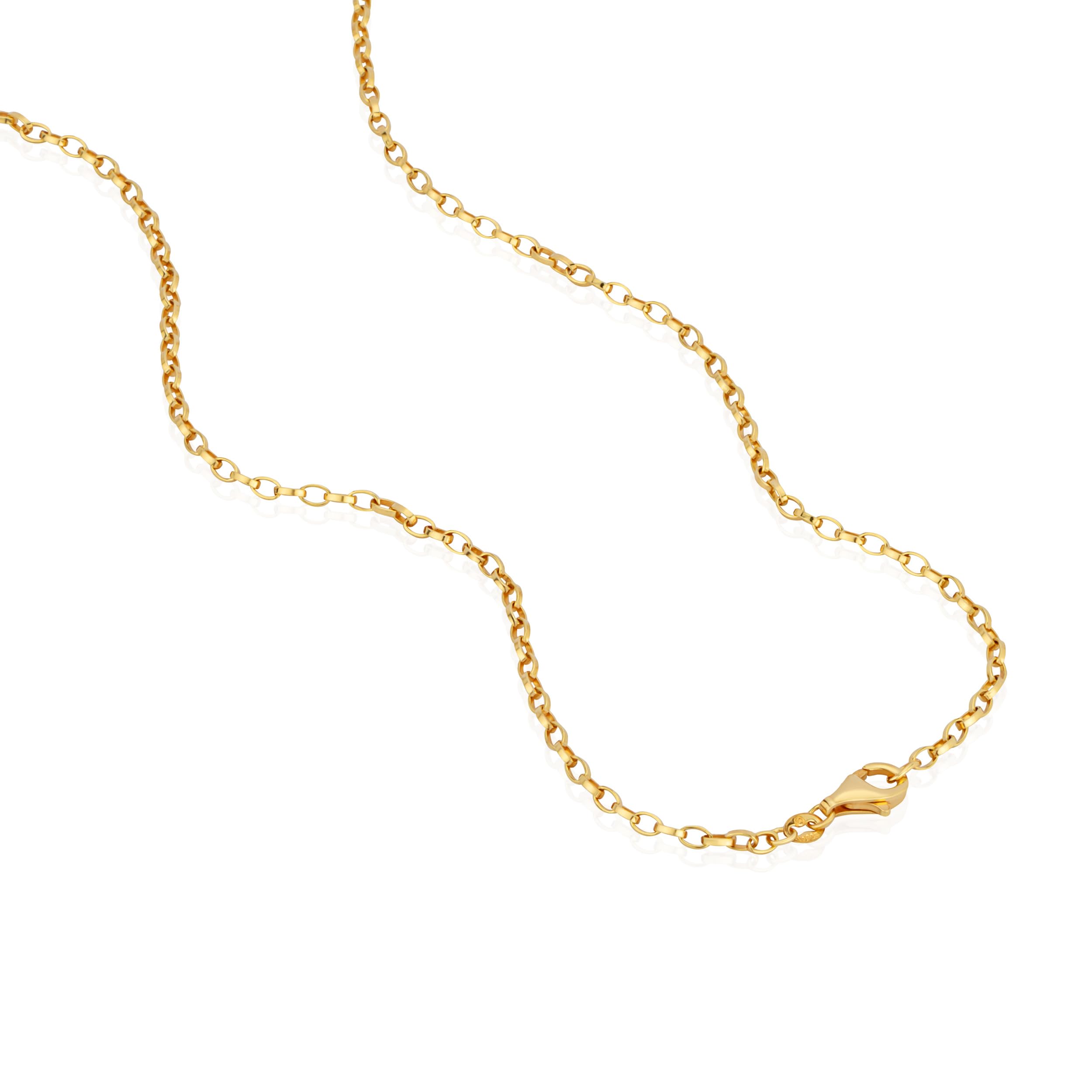 NKlaus Erbskette 925 Silber Gold 50cm 2,1mm Halskette