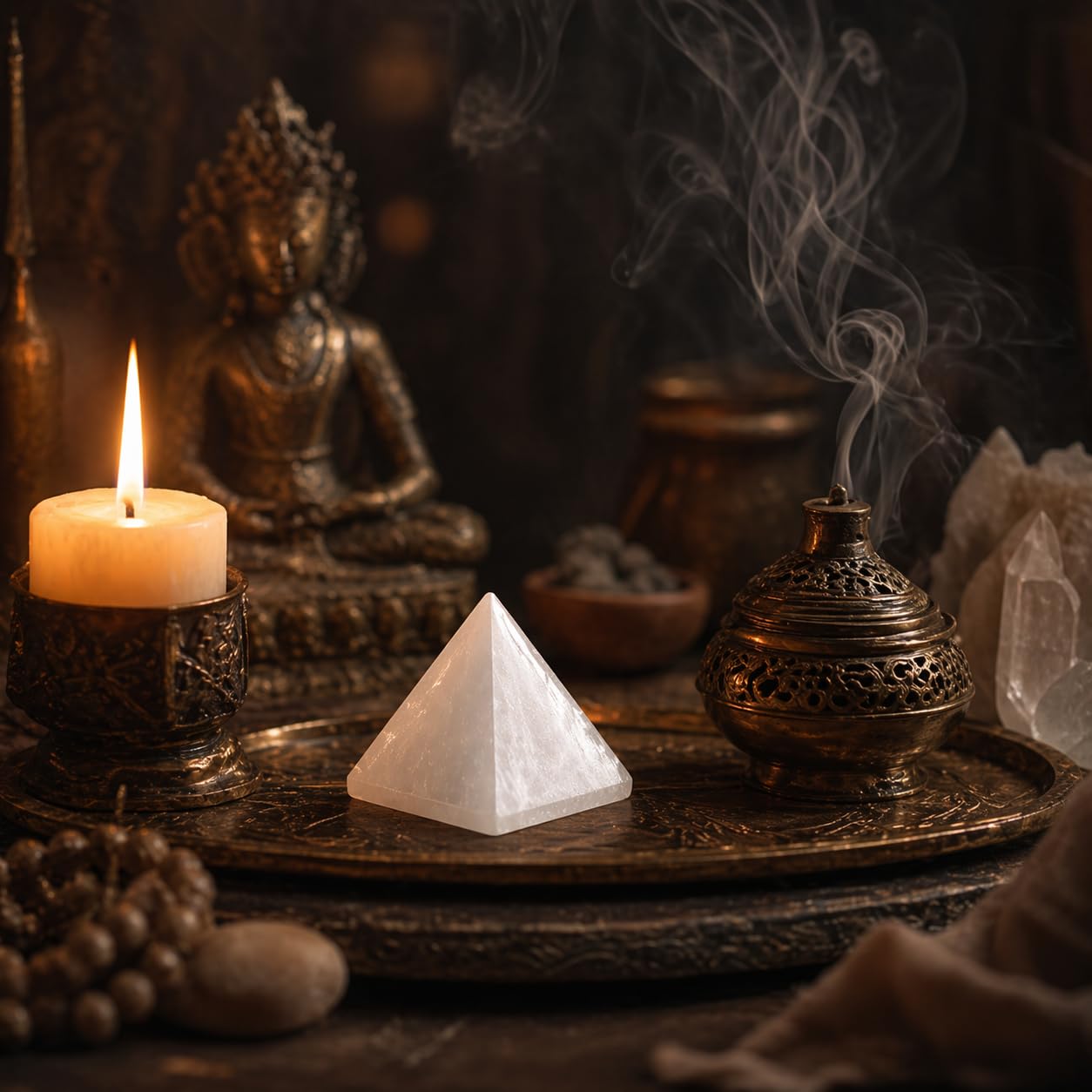 NKlaus Healing Crystals Selenit Pyramide 5x5 cm