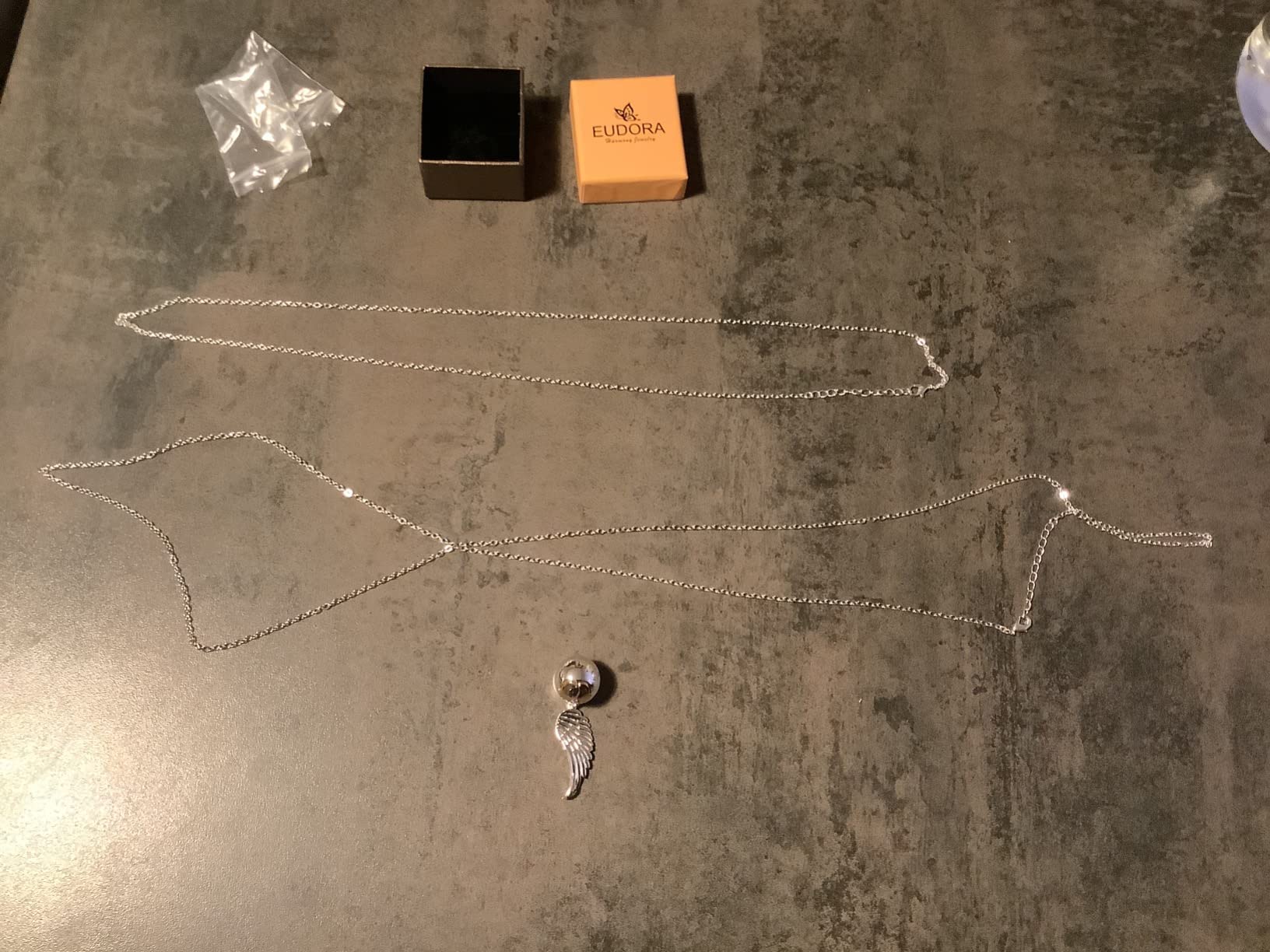 Eudora Harmony Bola Klangkugel Fußabdruck Kette 114+76 cm