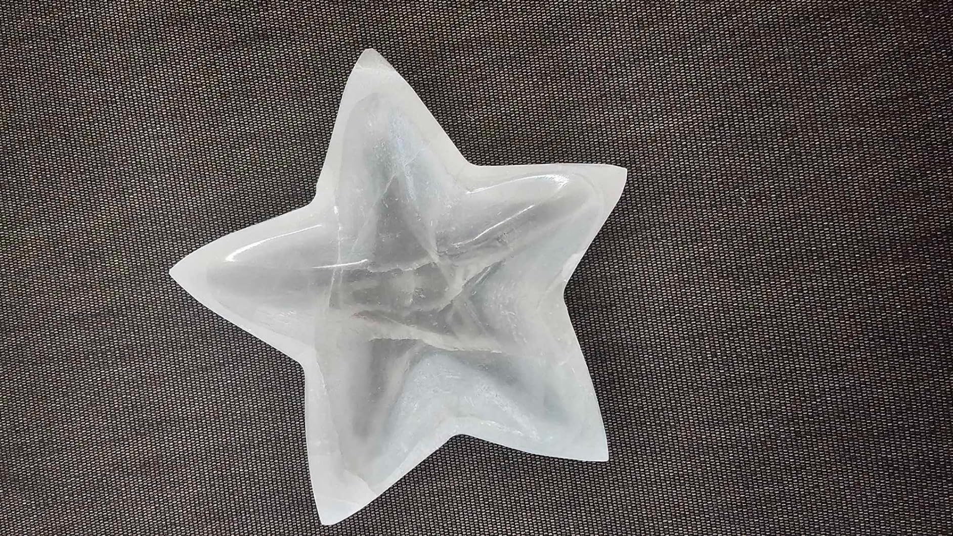 NKlaus Healing Crystals Selenit Sternschale 9 cm Handarbeit