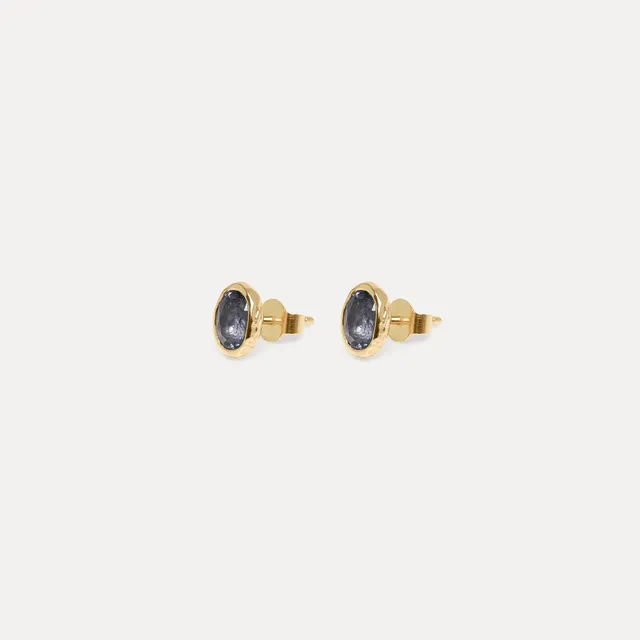 Stilnest Violet Fizz Ohrstecker Ohrringe 585 Gold Iolith