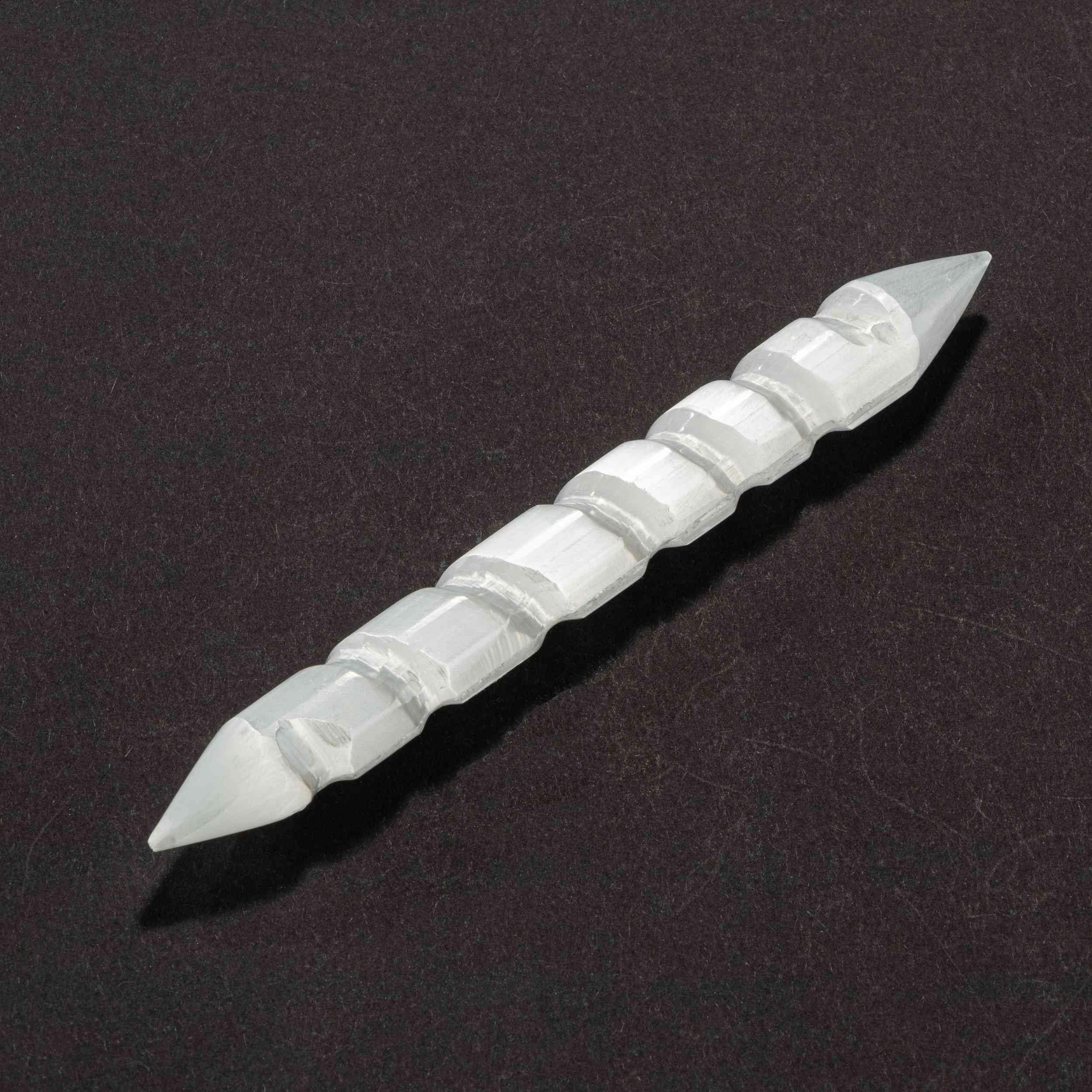 NKlaus Selenit Doppelspitzen Massagestab 14cm Naturstein
