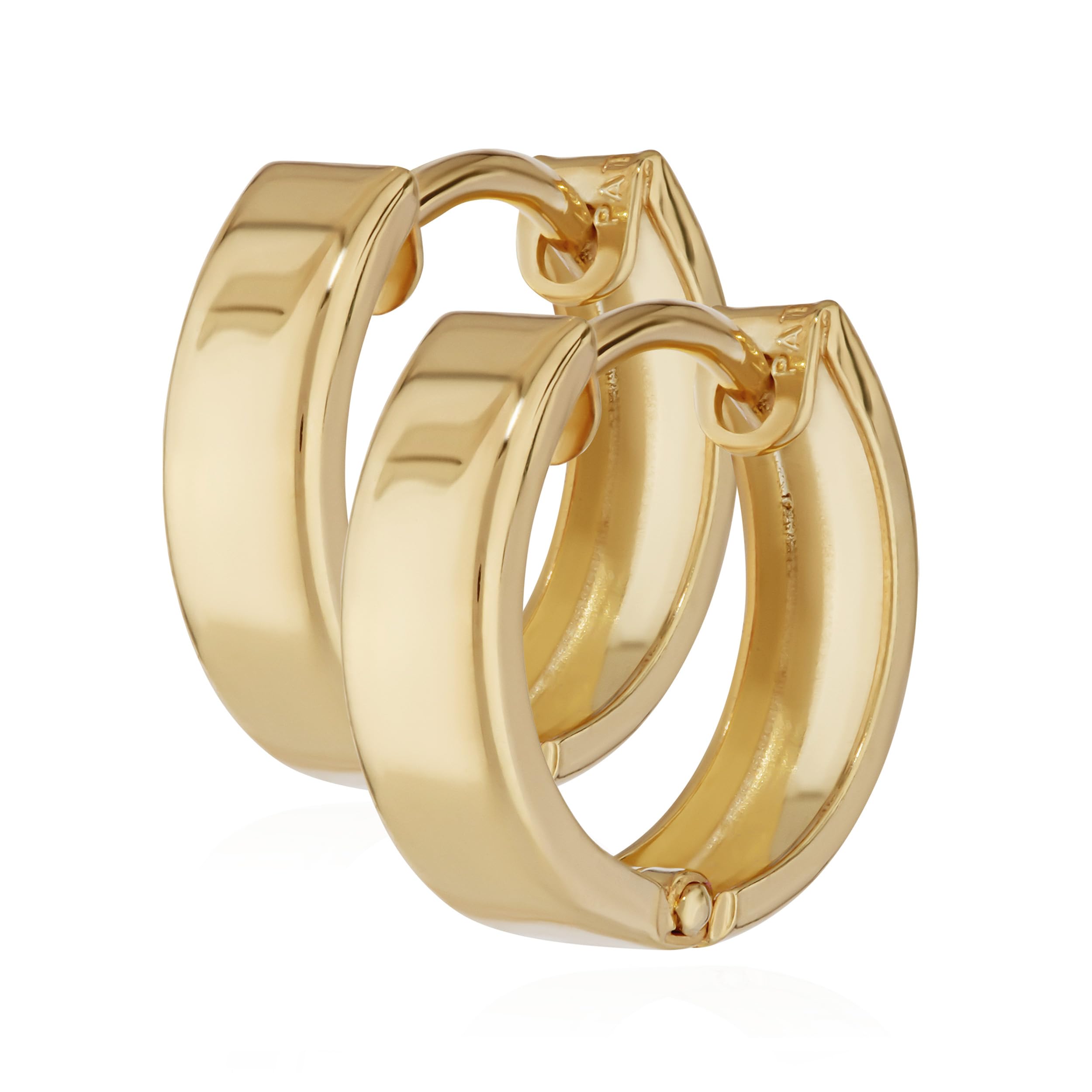 NKlaus Klappcreolen 333 Gelbgold glänzend 12,4mm Paar