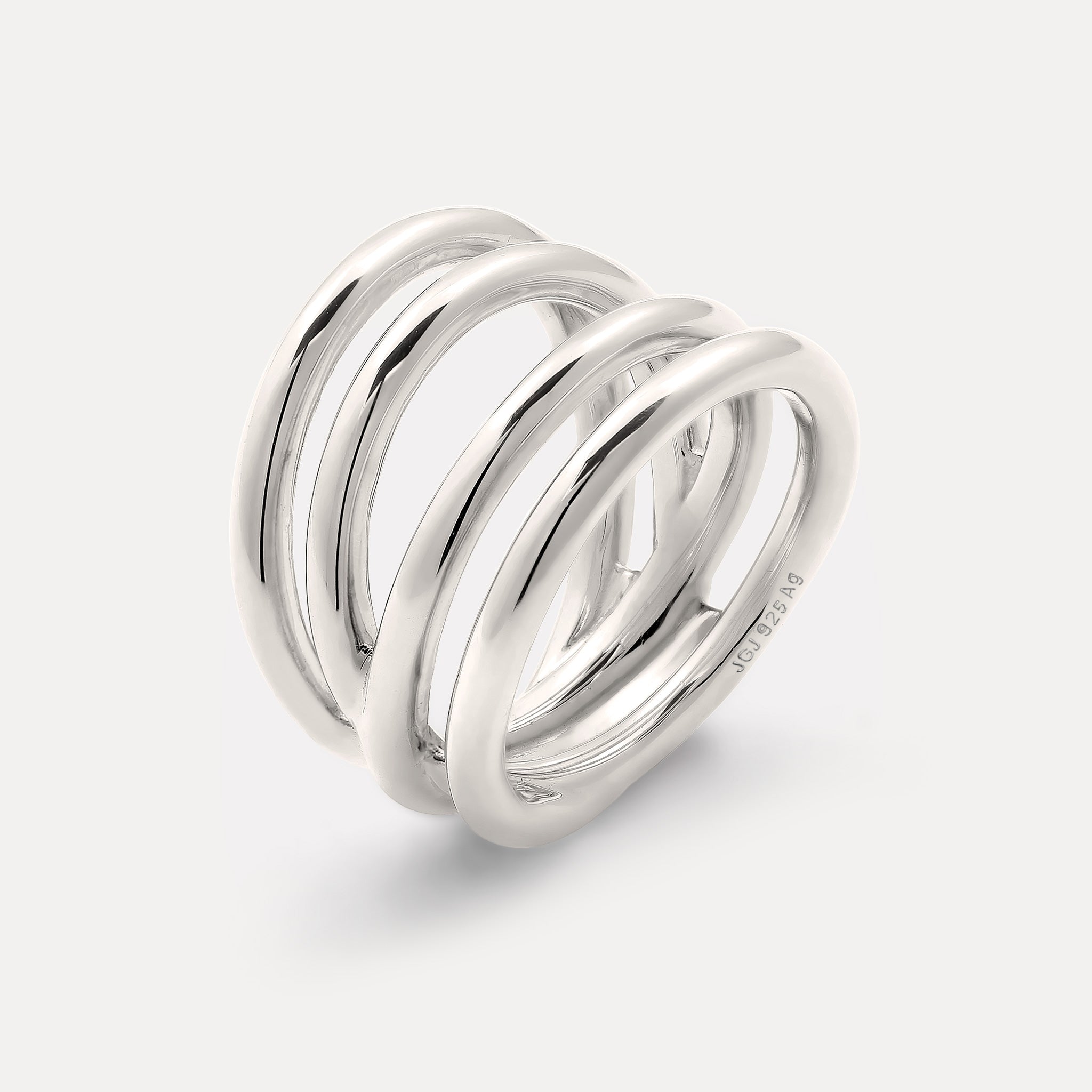 Stilnest Hypnotic Loop Ring 24k Gold Vermeil Gr.56