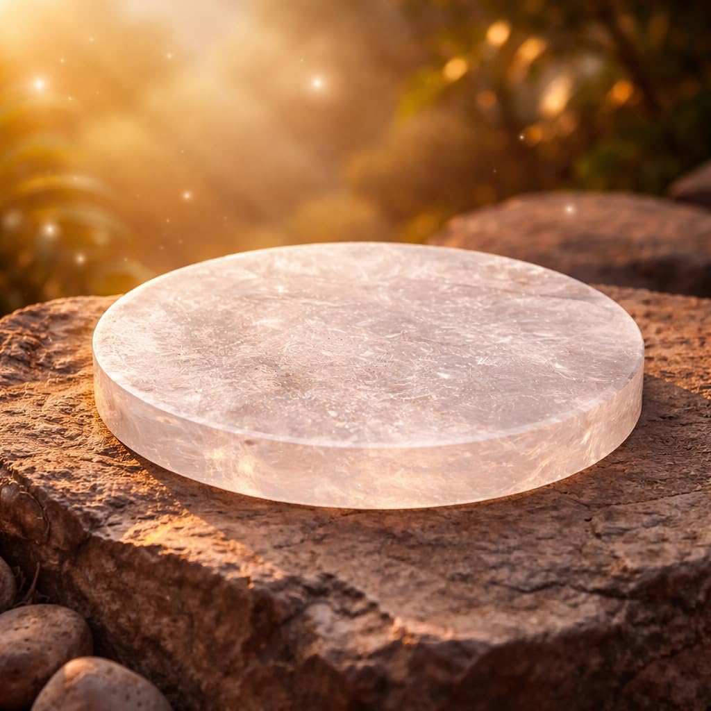 NKlaus Healing Crystals Selenit Aufladeplatte rund 10cm