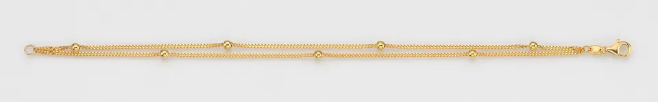 Eugen Rühle Armband Panzerkette Kugeln 3mm 585 Gold