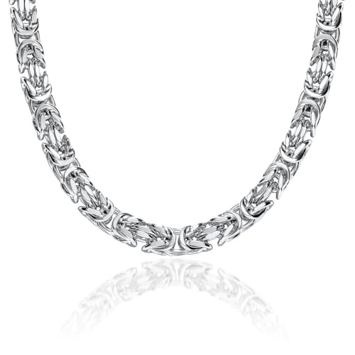JEWLIX Königskette 925 Silber Vierkant 7 mm Halskette