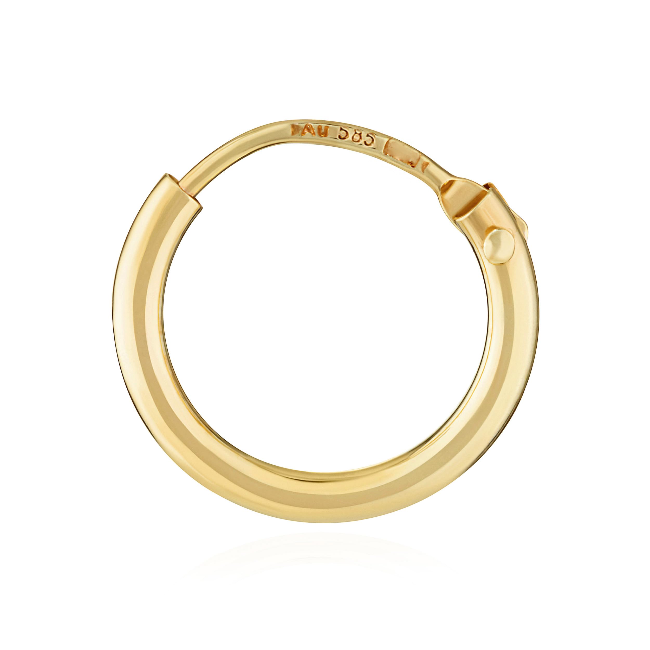 NKlaus Jewellery Klappcreole 585 Gold Einzel 11mm