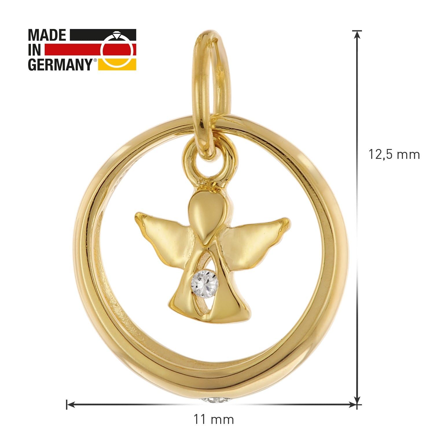 trendor 28210 Taufring Engel Halskette Gold 333 38 cm