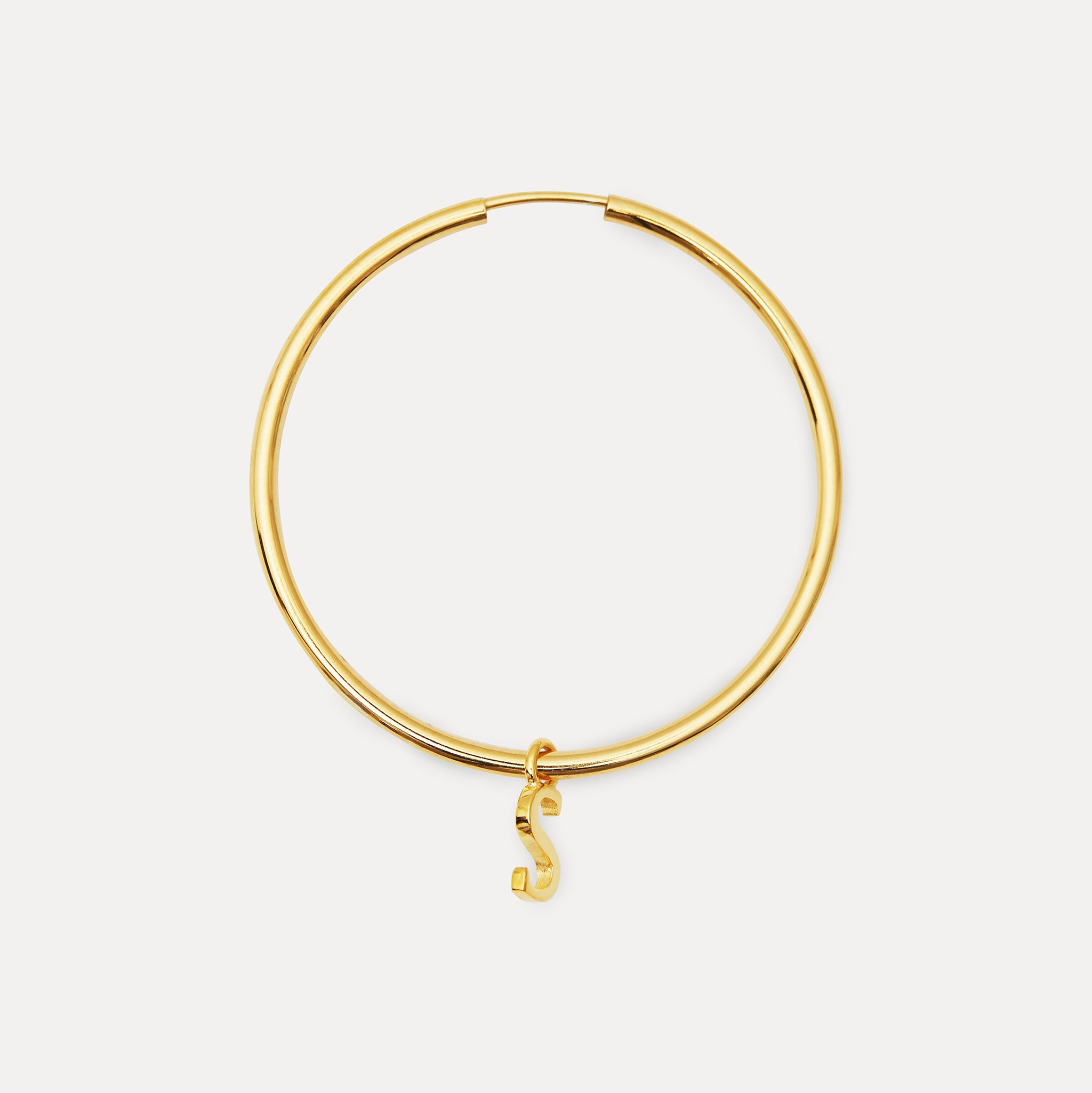 Stilnest Mini Initial Creolen Single Buchstabe A Gold