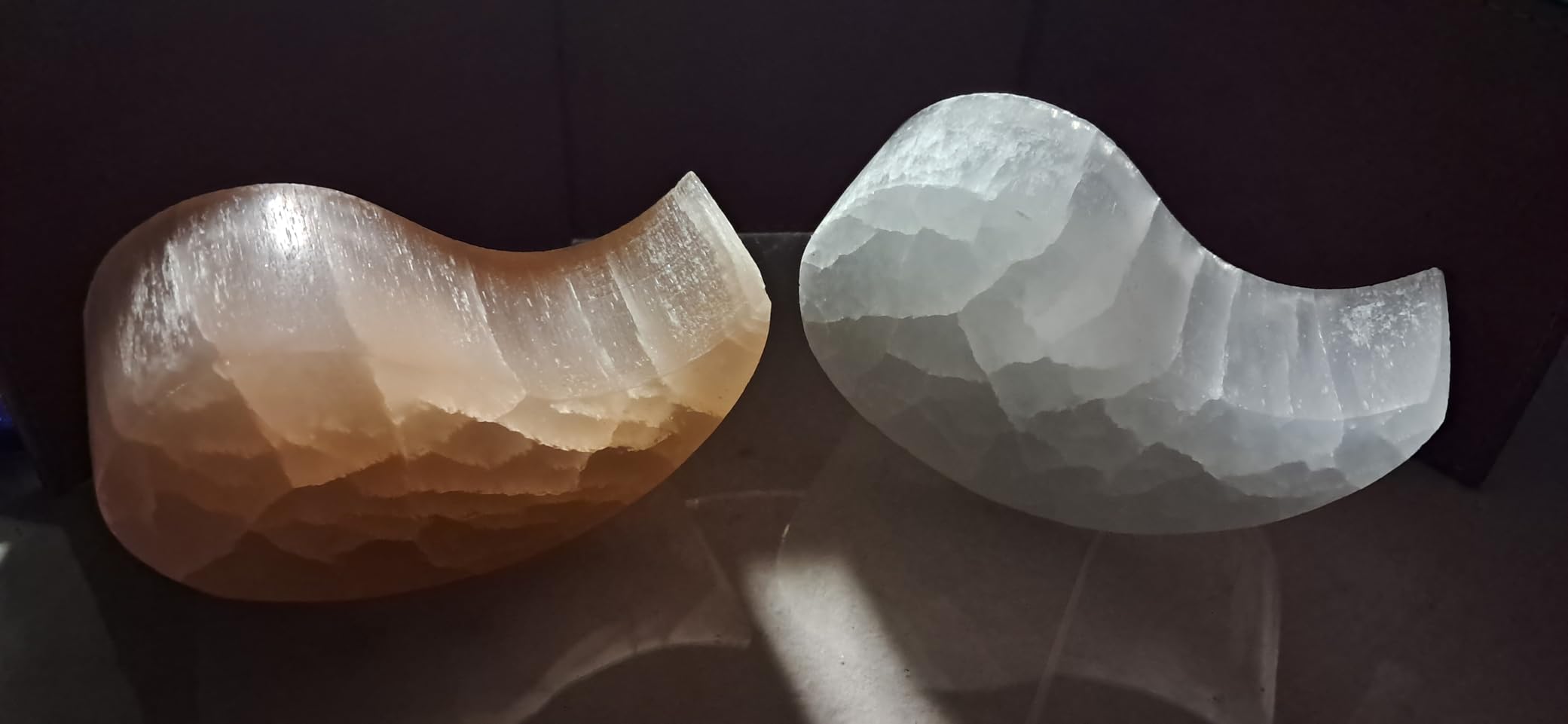 NKlaus Healing Crystals Yin-Yang Teelichthalter Selenit 1 Stück
