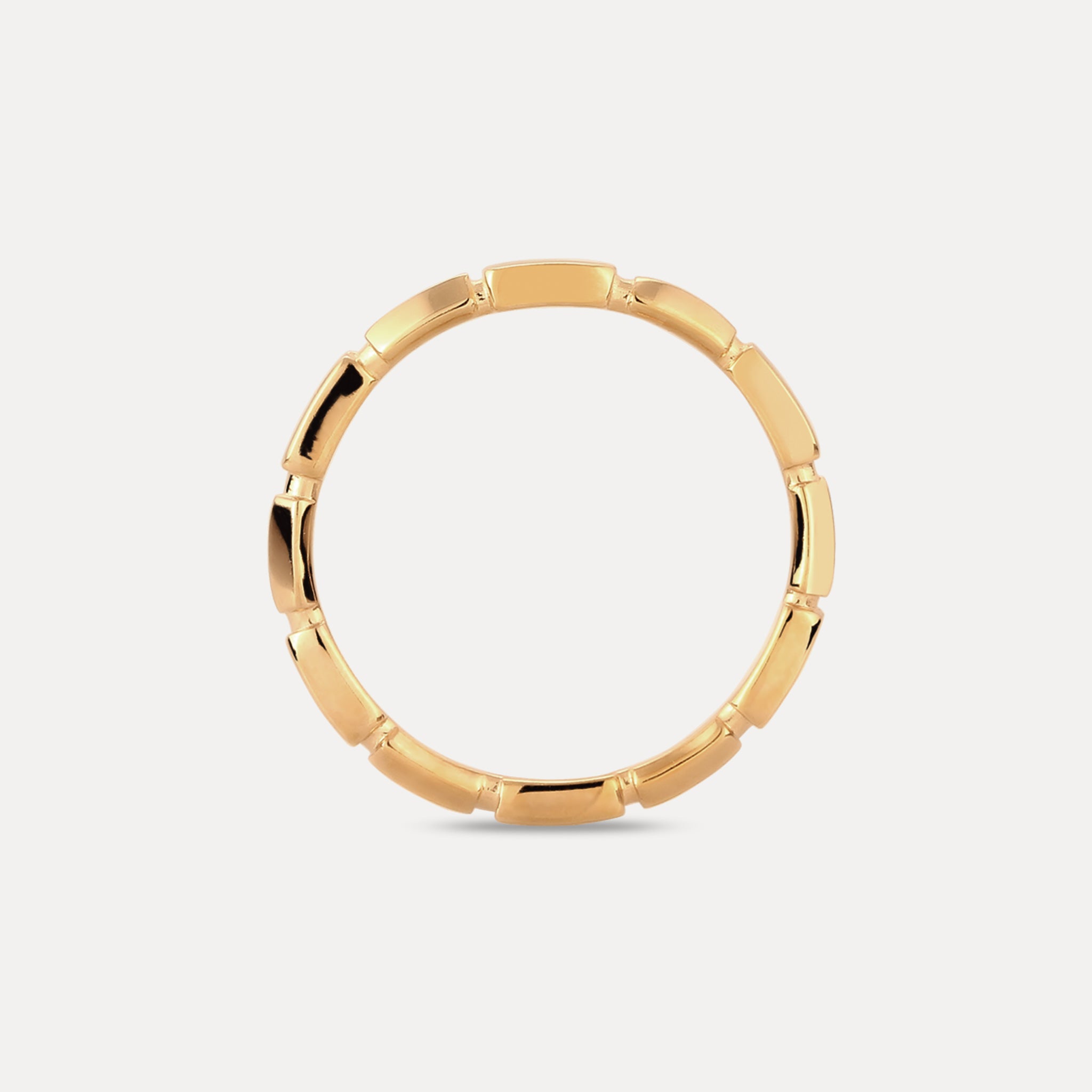 Stilnest Offset Brick Ring Gold Vermeil Größe 52