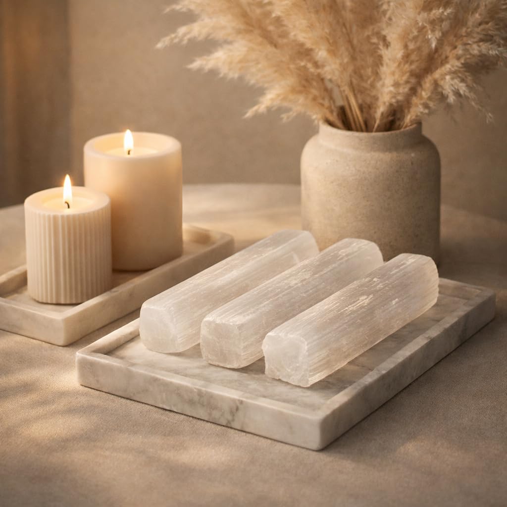NKlaus HEALING CRYSTALS Selenit-Stick 10 cm 1 Stück