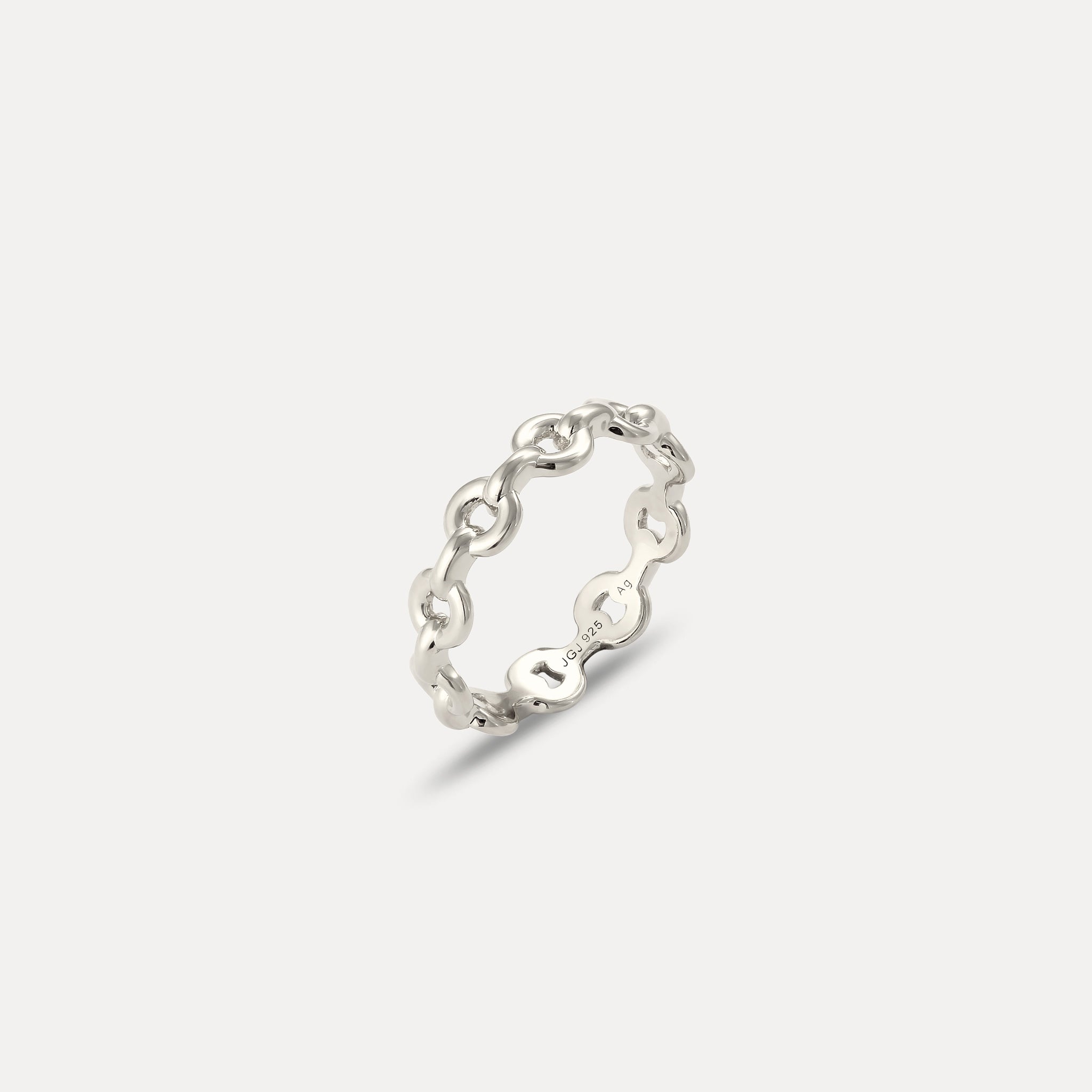 Stilnest Bold Chain Ring 24k Gold Vermeil Größe 52