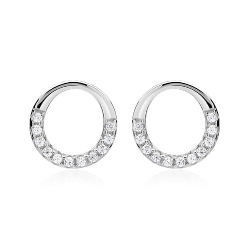 JEWLIX Ohrstecker 925er Silber Zirkonia hochglanzpoliert