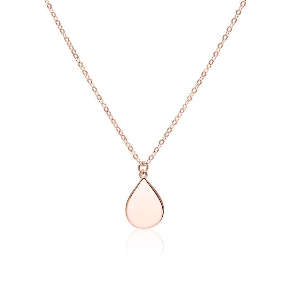 JEWLIX Ketten mit Anhänger Kette Tropfen 925er Silber rosé