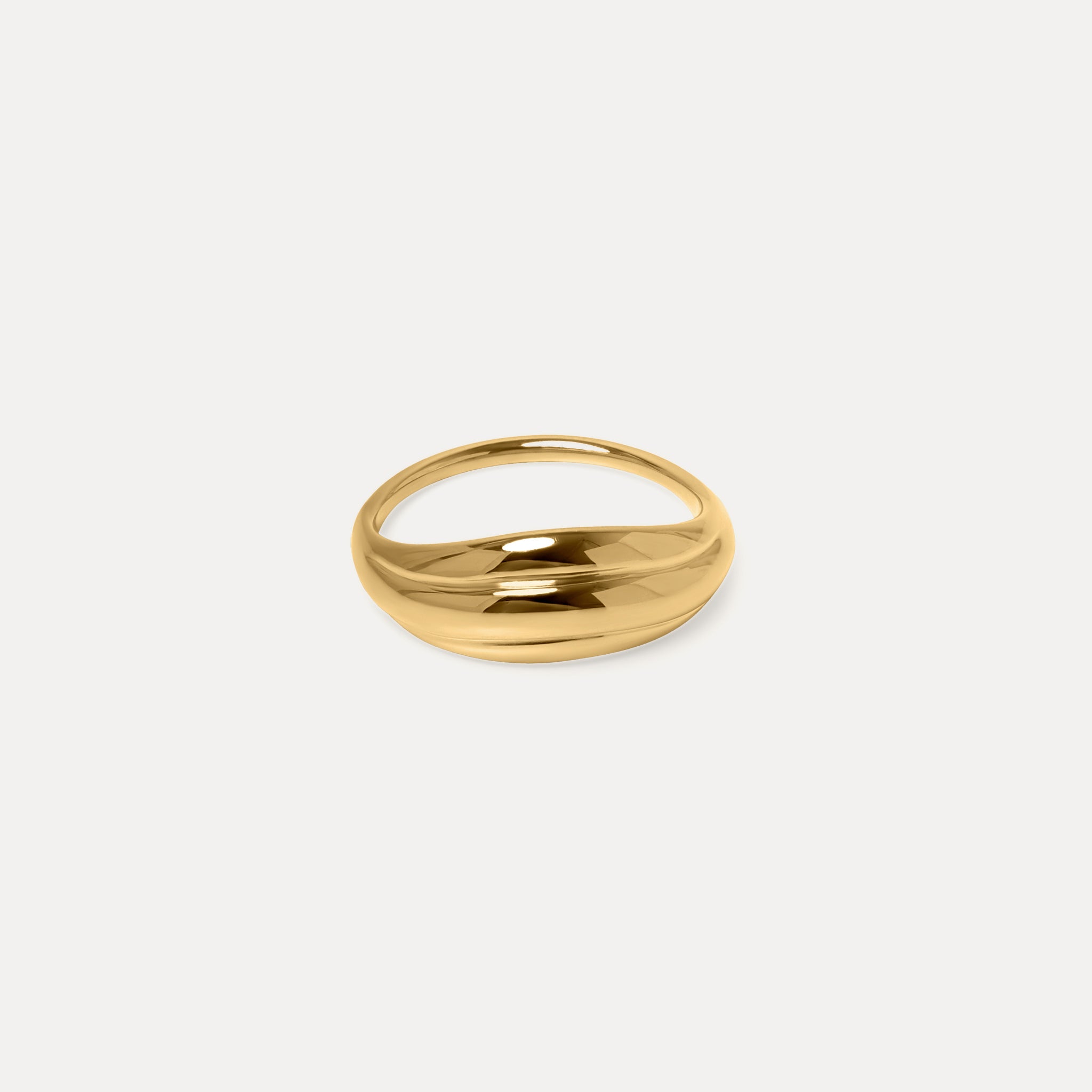 Stilnest Rise Bombé Ring 24k Gold Vermeil Gr. 52