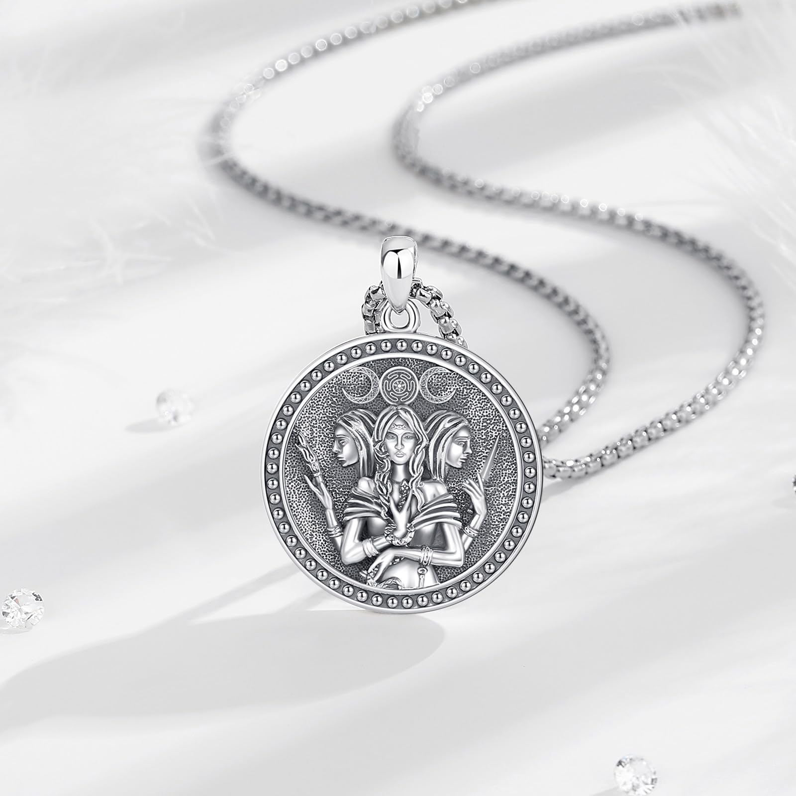 Eudora Harmony Bola Halskette Hekate Medaille Silber 925