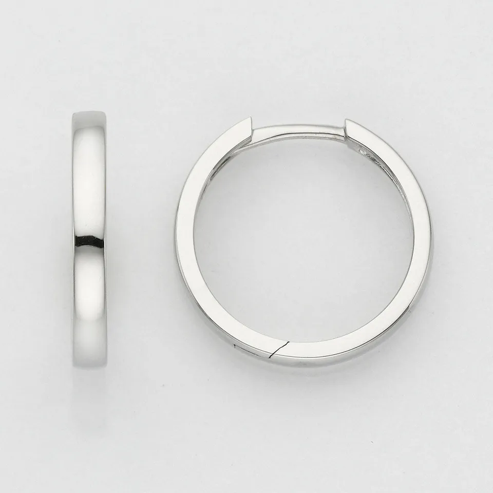 Eugen Rühle Ohrschmuck Scharnier-Creolen 16mm Ohrringe 585 Roségold