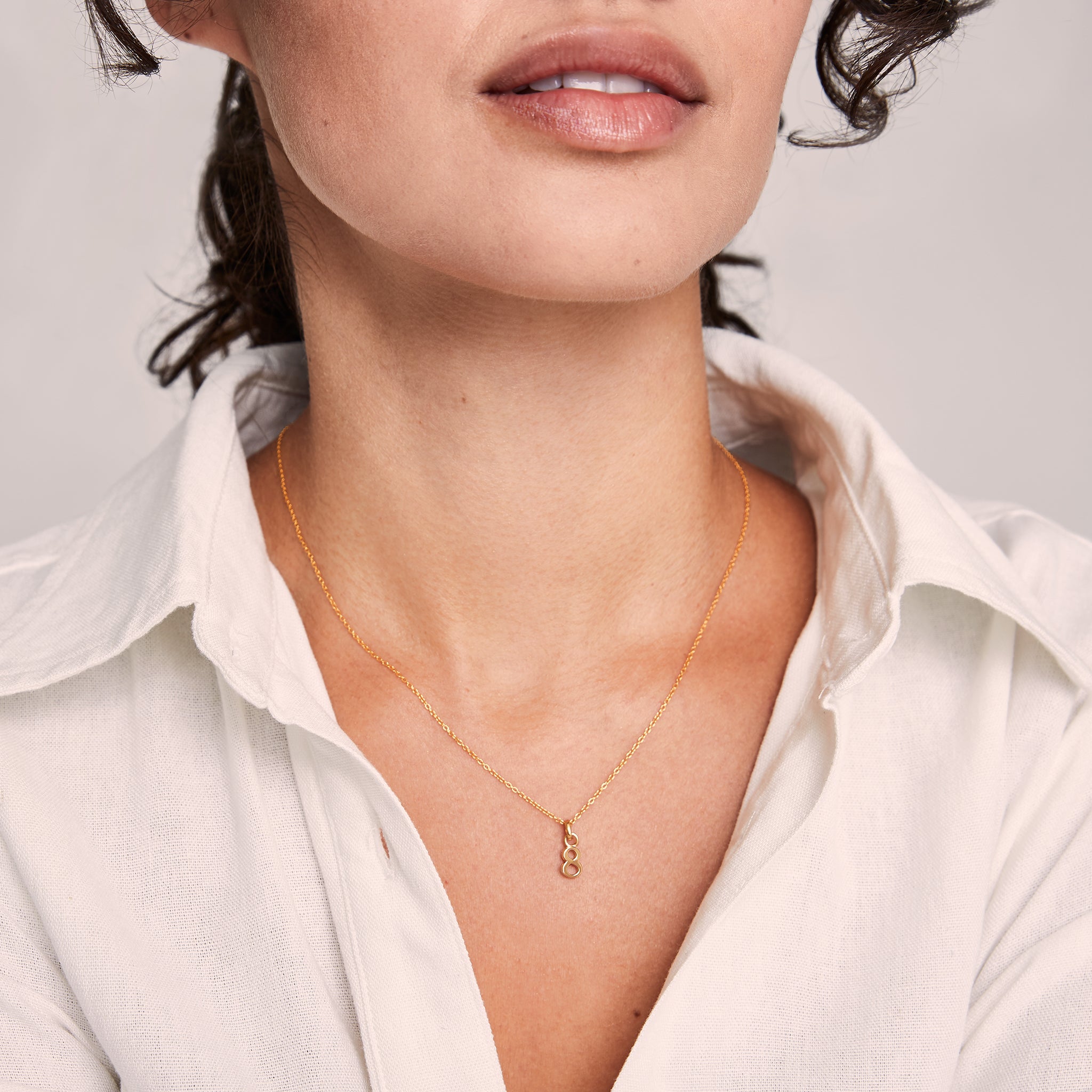 Stilnest Pendants Mini Number Anhänger 585 Gold Zahl 7