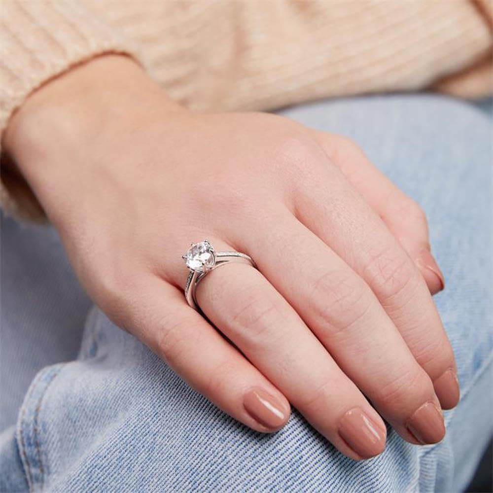 JEWLIX VR0048 Verlobungsring Silber 52mm Zirkonia