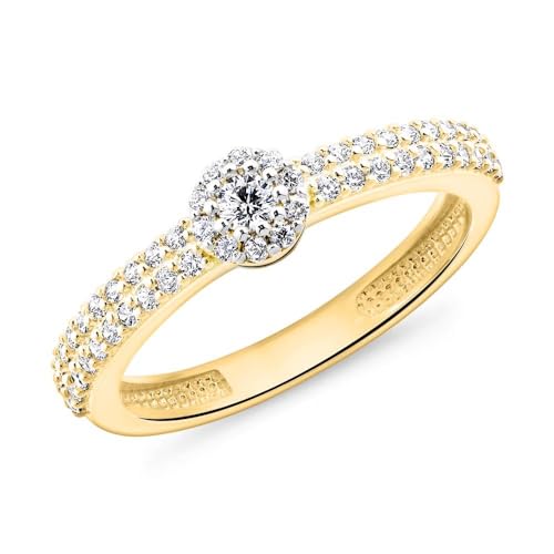 JEWLIX Verlobungsring Gold 375 56mm Zirkonia