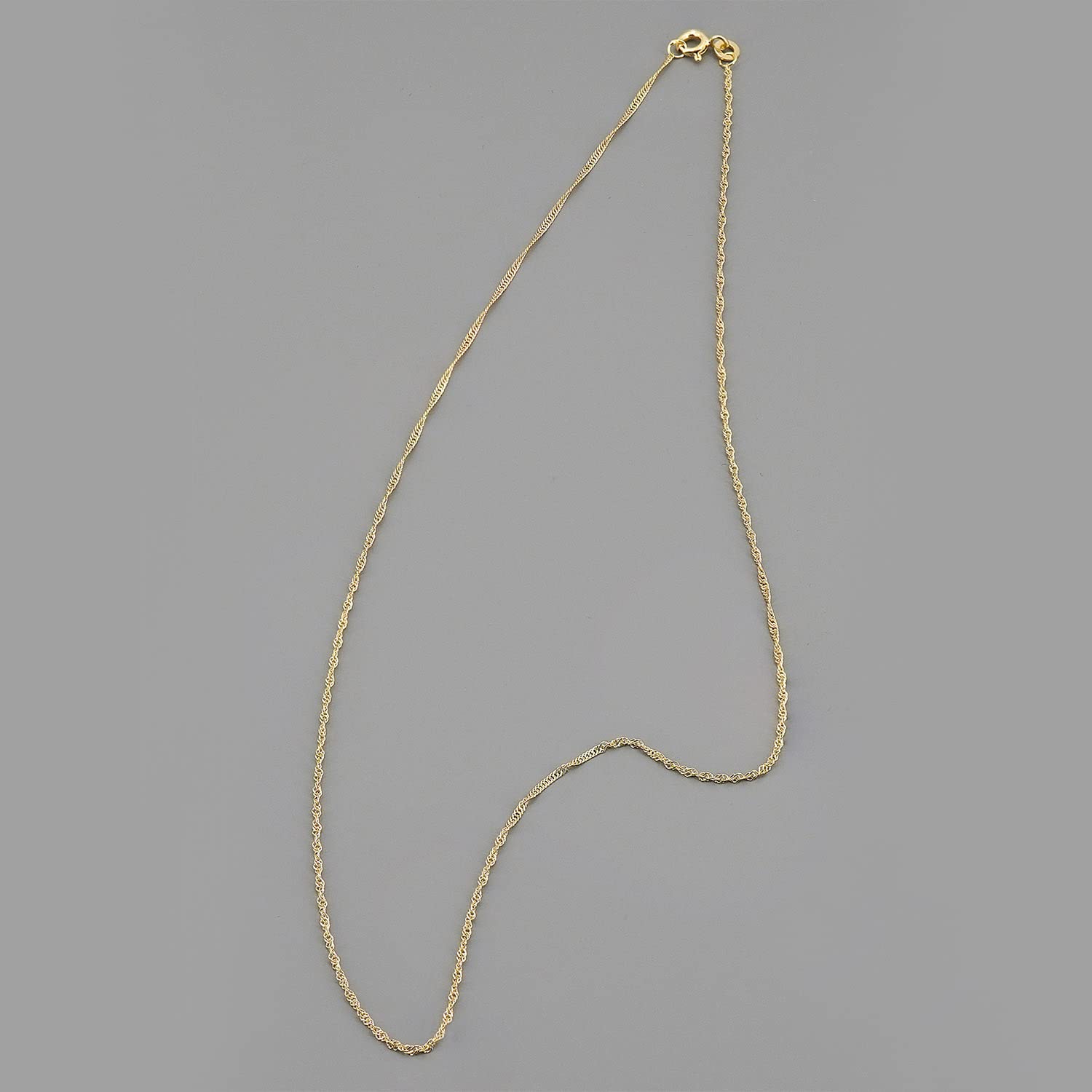 trendor 41050 Singapur-Collier 333 Gold Halskette 1,2 mm 45 cm