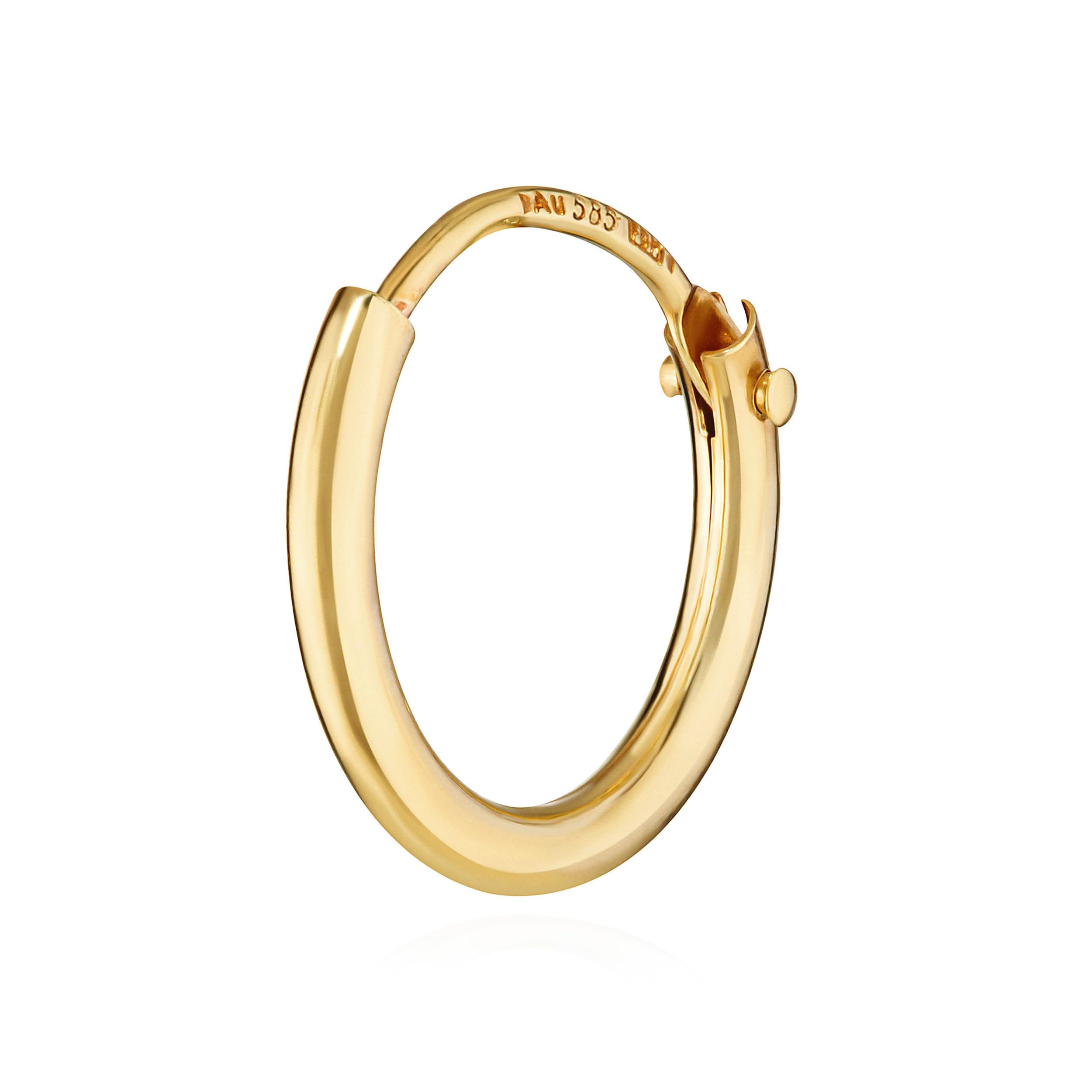 NKlaus Jewellery Klappcreole 585 Gold Einzel 11mm