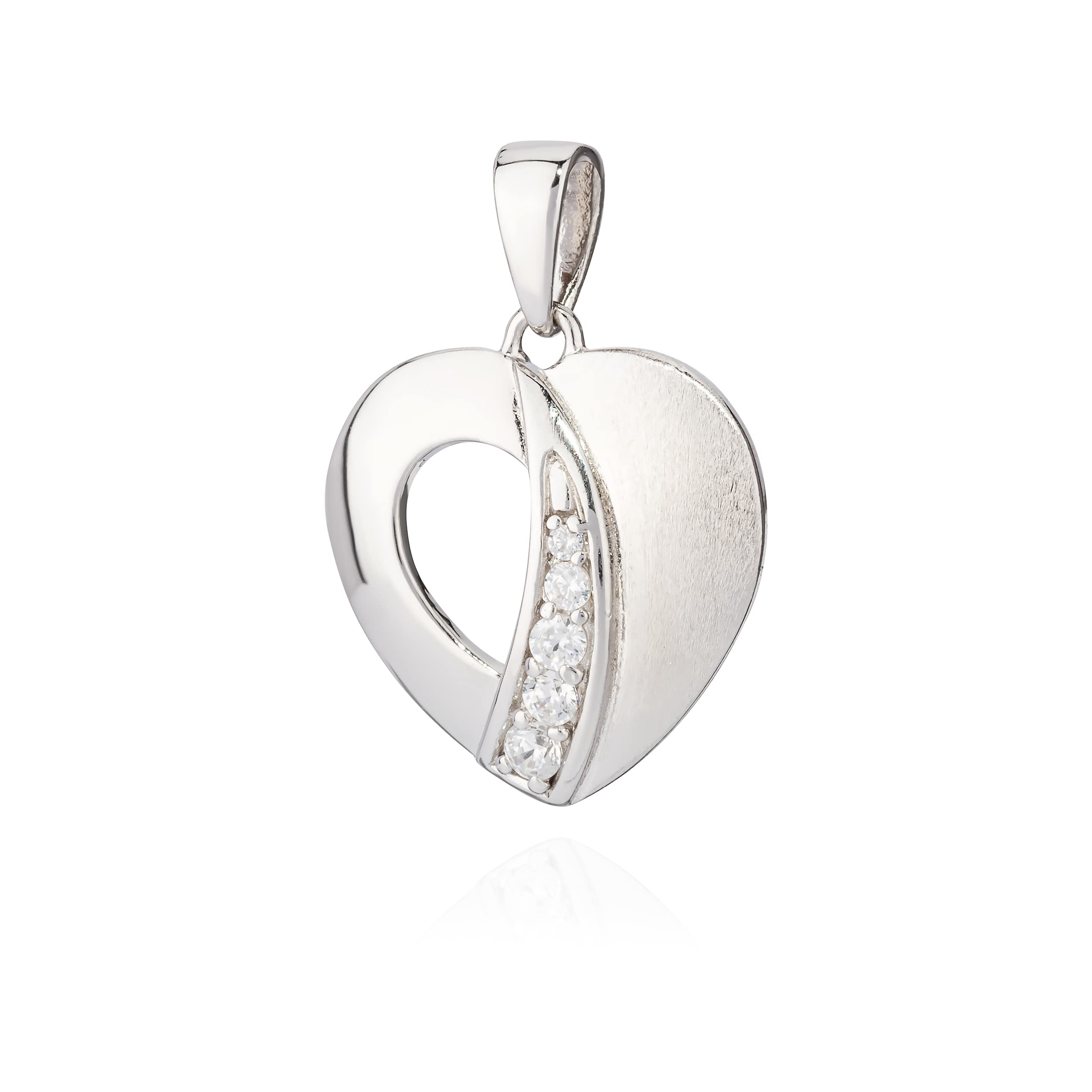 NKlaus Jewellery Herz Anhänger 9776 925 Silber 21x20mm Zirkonia