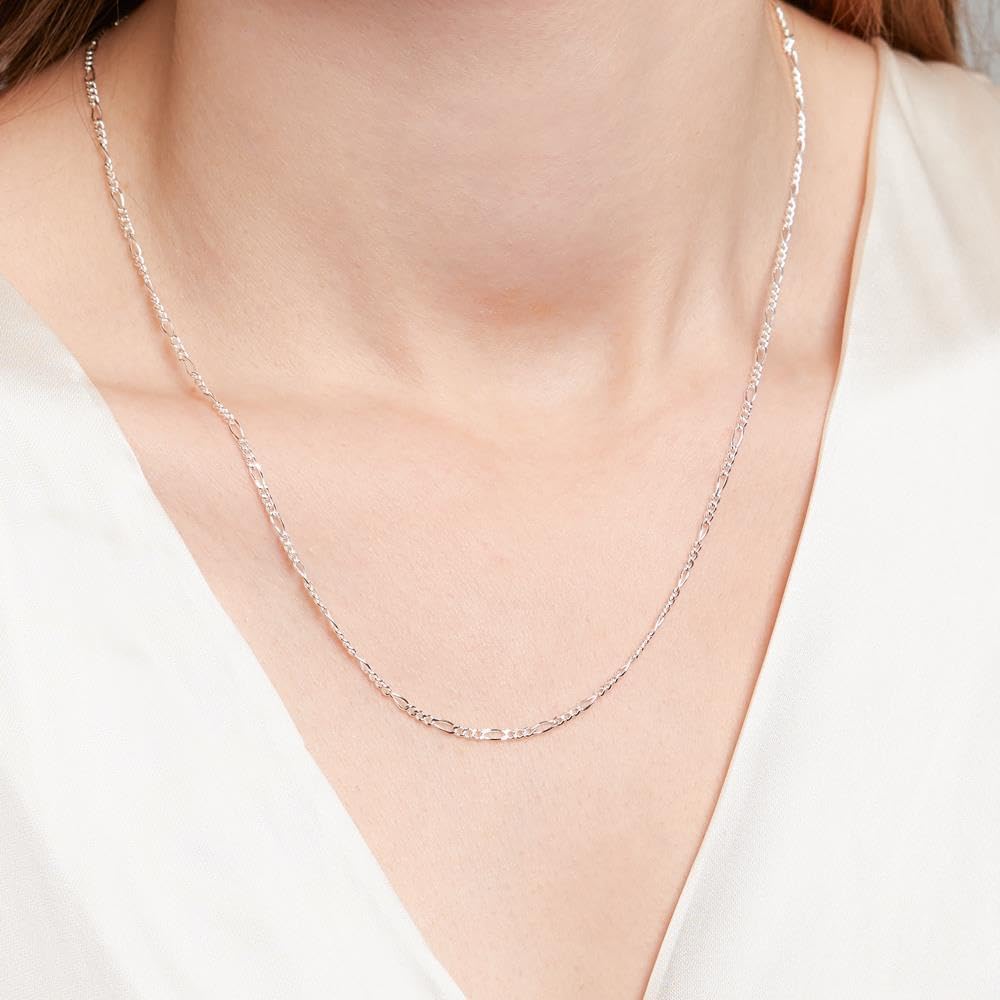 JEWLIX Figaroketten FK0020 Kette Silber 2mm 50cm mit Etui